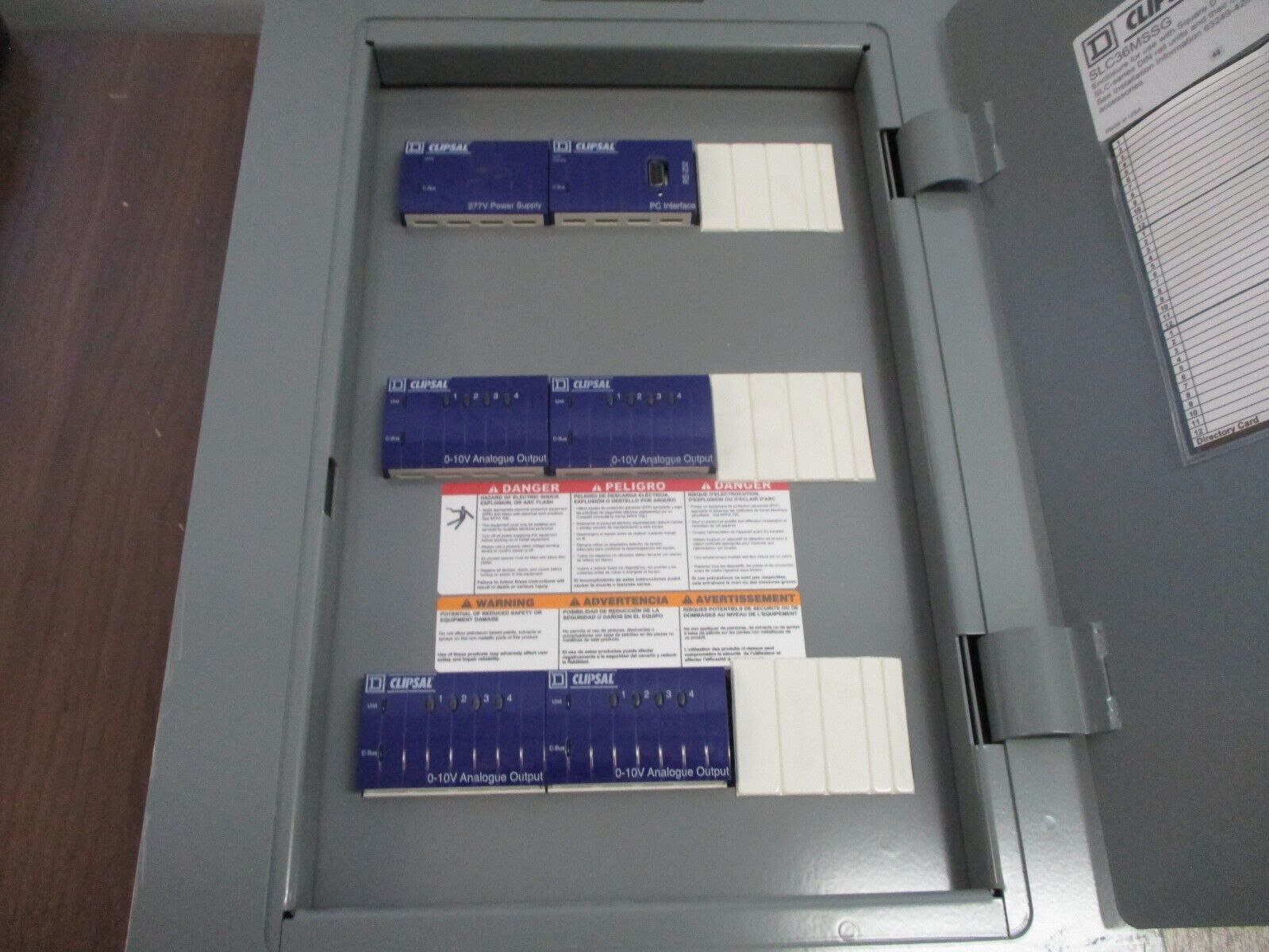Square D Clipsal Control Panel SLC36MSSG Used