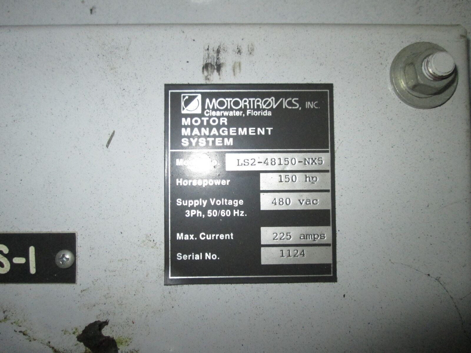 Motortrovics AC Drive w/ Bypass LS2-48150-NX5 150HP Used