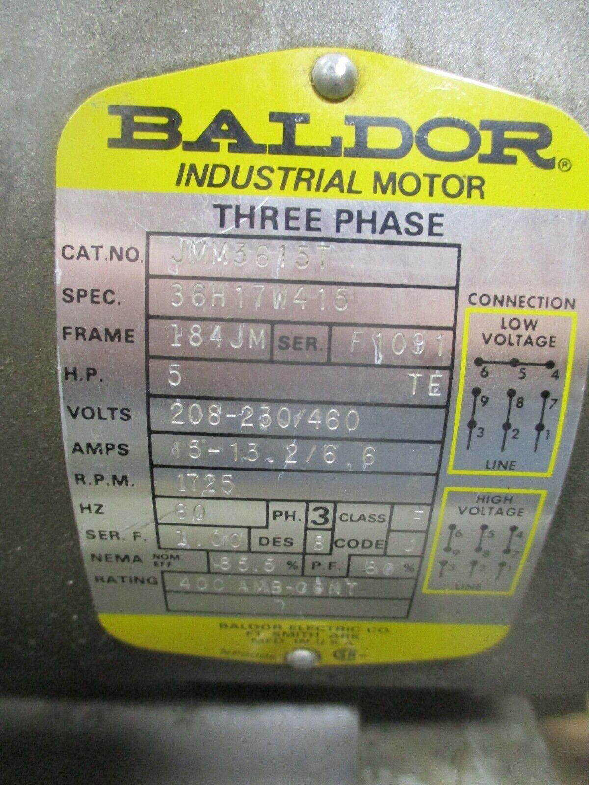 Bell & Gossett 1531 Pump 3RB-BF 5HP 1800RPM 208-230/460V Used