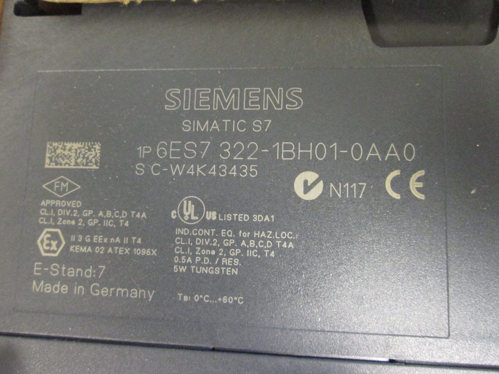 Siemens Simatic S7 Digital Output Module 6ES7 322-1BH01-0AA0 24VDC 0.5A