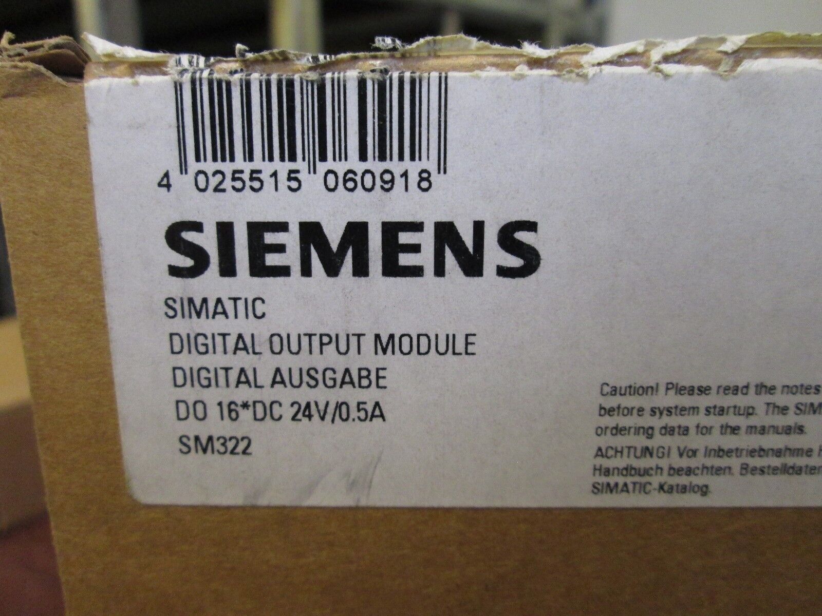 Siemens Simatic S7 Digital Output Module 6ES7 322-1BH01-0AA0 24VDC 0.5A