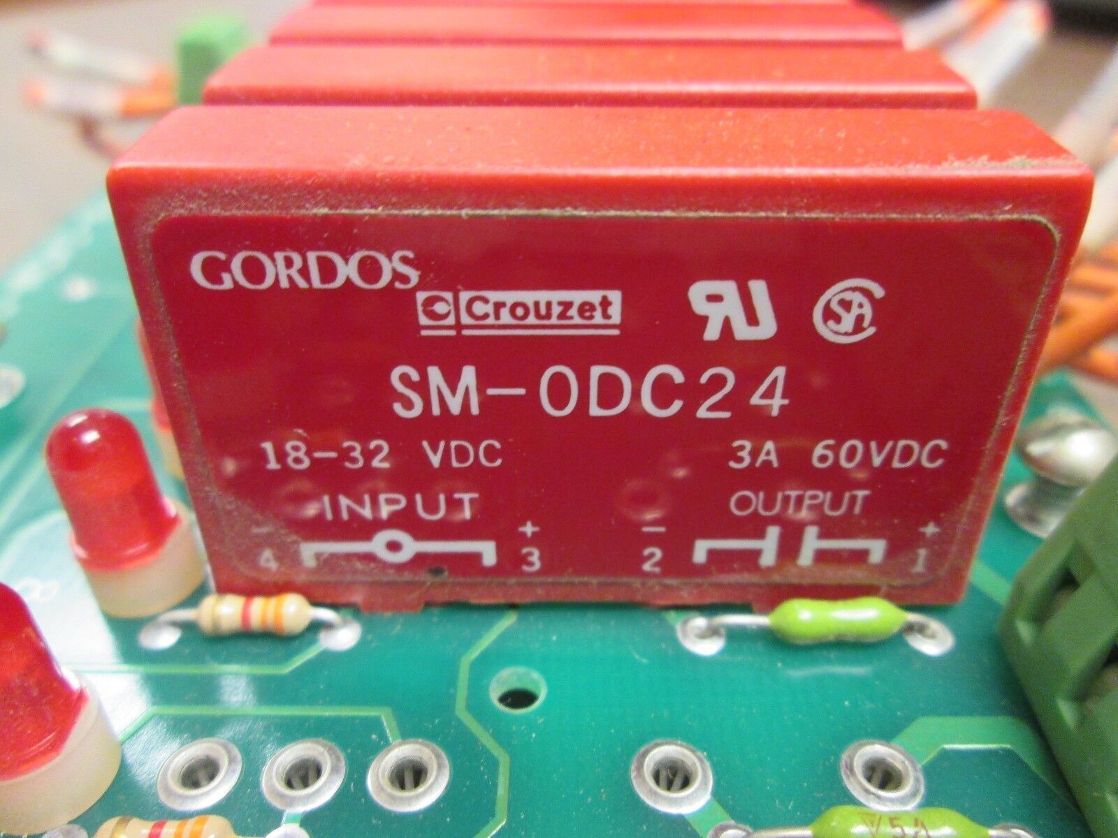 Gordos I/O Mounting Board w/ Modules PB-24SM-C Used