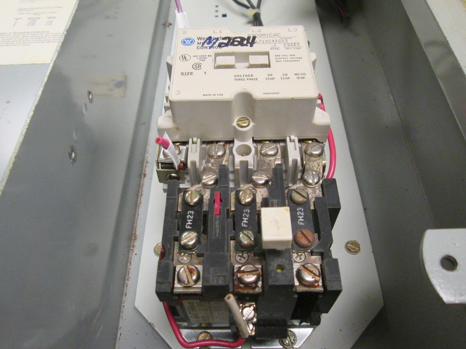 Westinghouse Breaker Size 1 Combination A206J1MAA-CJ1S 120V Coil 3Ph 3P Used