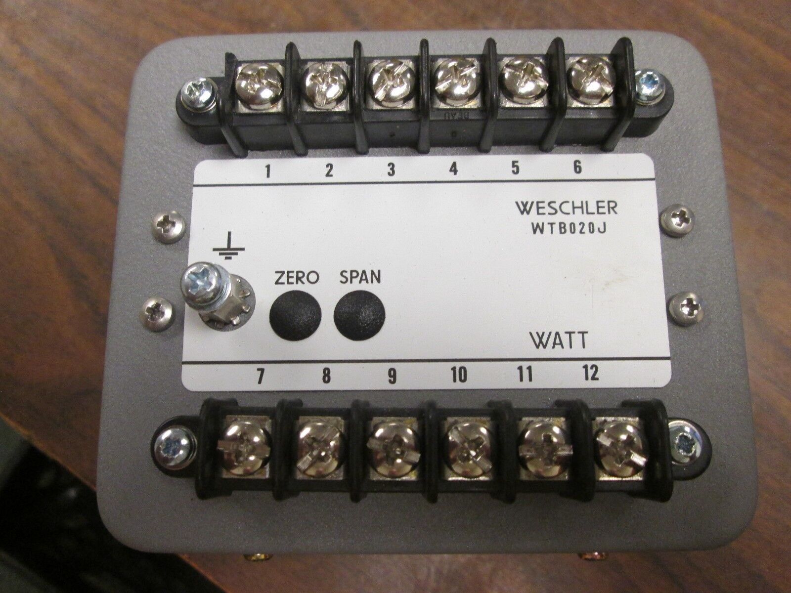 Weschler Watt Transducer WTB020J 120V/5 60Hz 1MADC 3W Used
