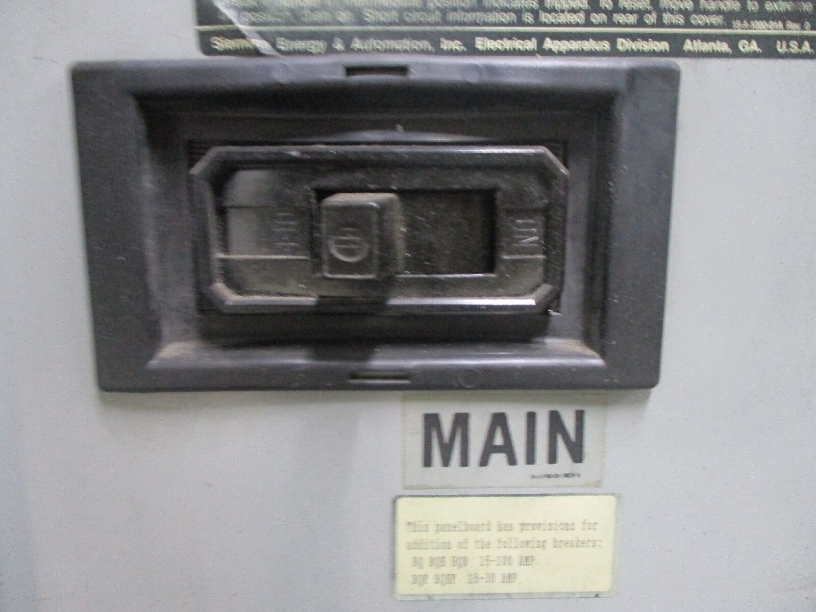 Siemens Main Breaker Circuit Breaker Panel BG42MB4225STM 225A Main 42-Slot Used