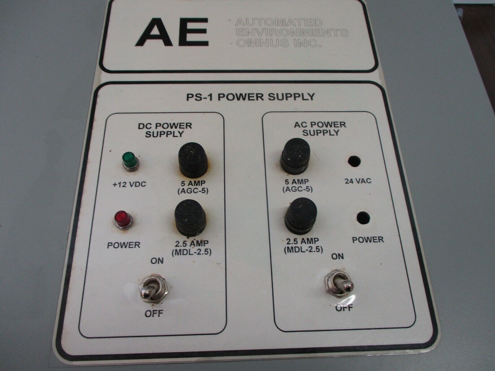 Automated Environments, Inc. Power Supply PS-1 Type 12 Enclosure Used