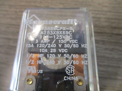 Magnecraft &struthers-dunn relay A283XBX69C 110 VDC coil w/Base used.