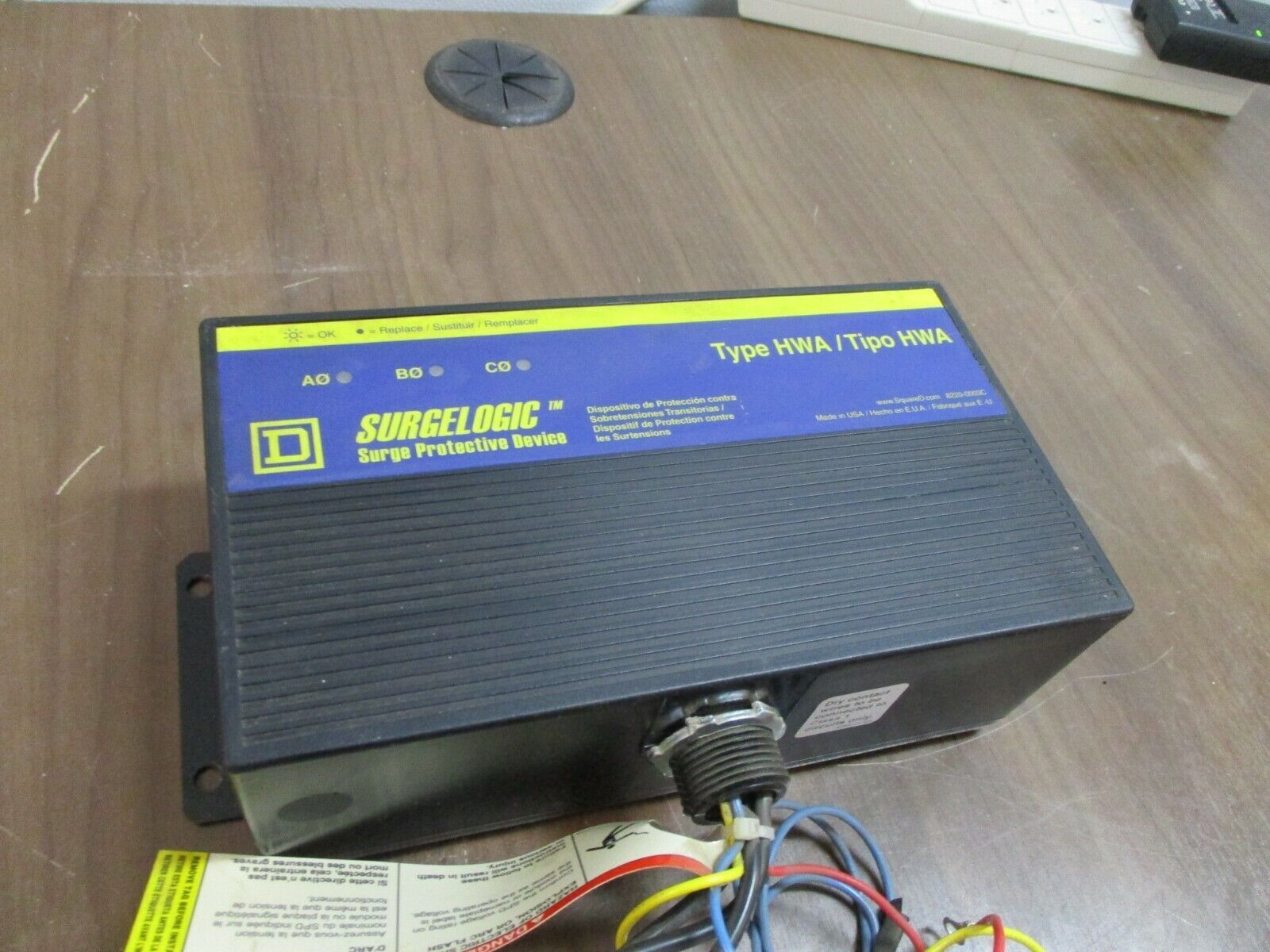 Square D Type HWA Surge Protective Device TVS5HWA80X 480V 50/60 Hz Used