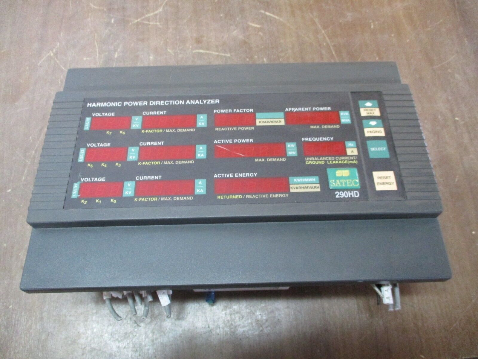 Satec Harmonic Power Direction Analyzer 290HD S/W Ver: 8.35 20-38VDC Used