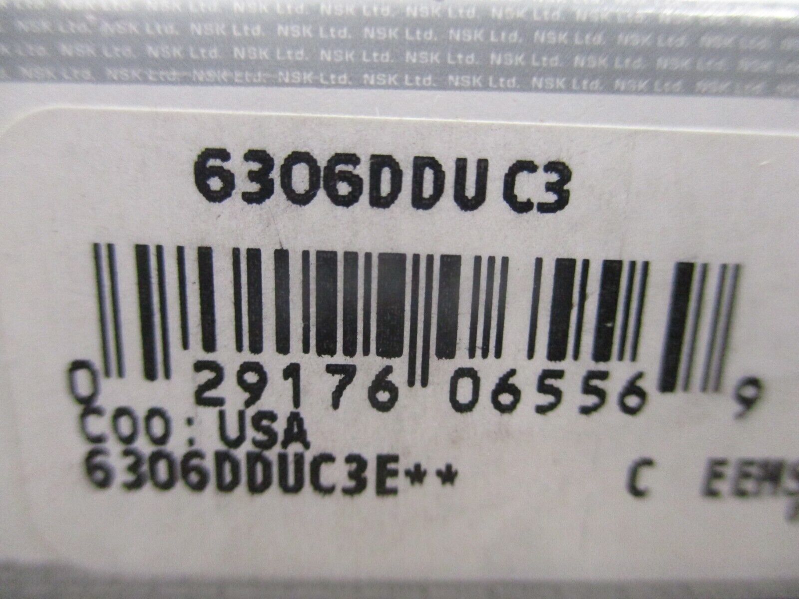 NSK Bearing 6306DDUC3 New Surplus