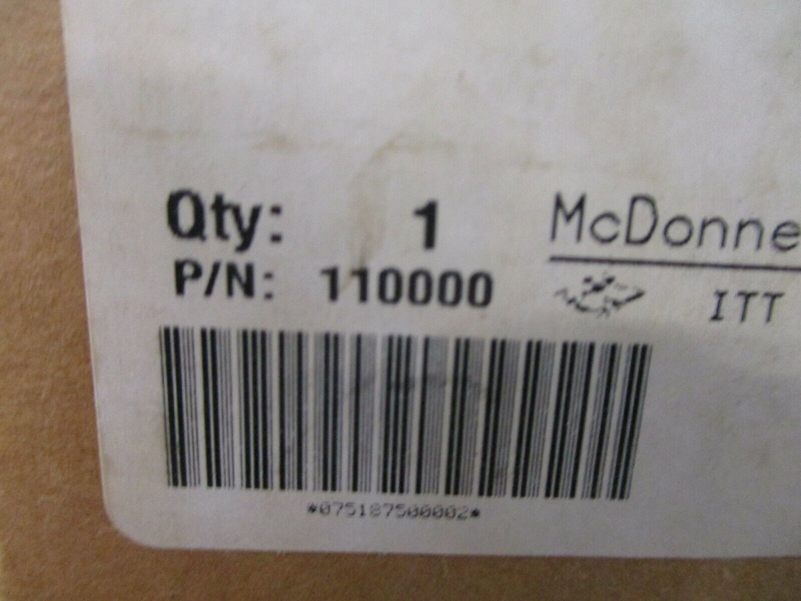 ITT McDonnell & Miller Cuttoff / Alarm Switch 110000 New Surplus