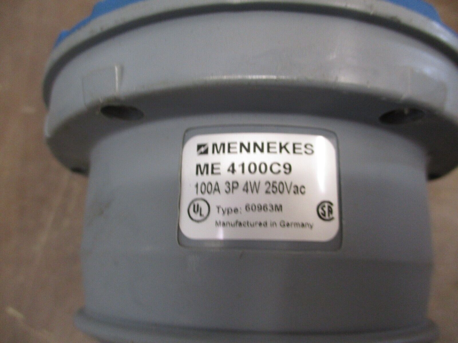 Mennekes Connector ME 4100C9 100A 250V 3P 4W *Open End* Used