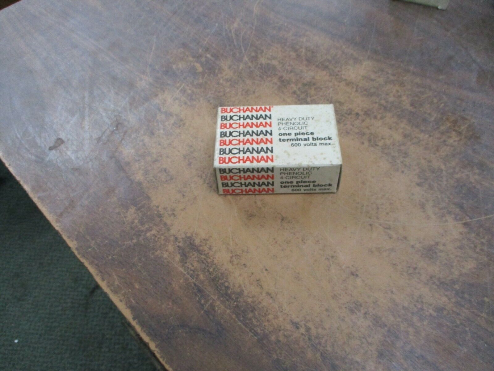 Buchanan Heavy Duty Phenolic One Piece Terminal Block B104 4-Circuit New Surplus