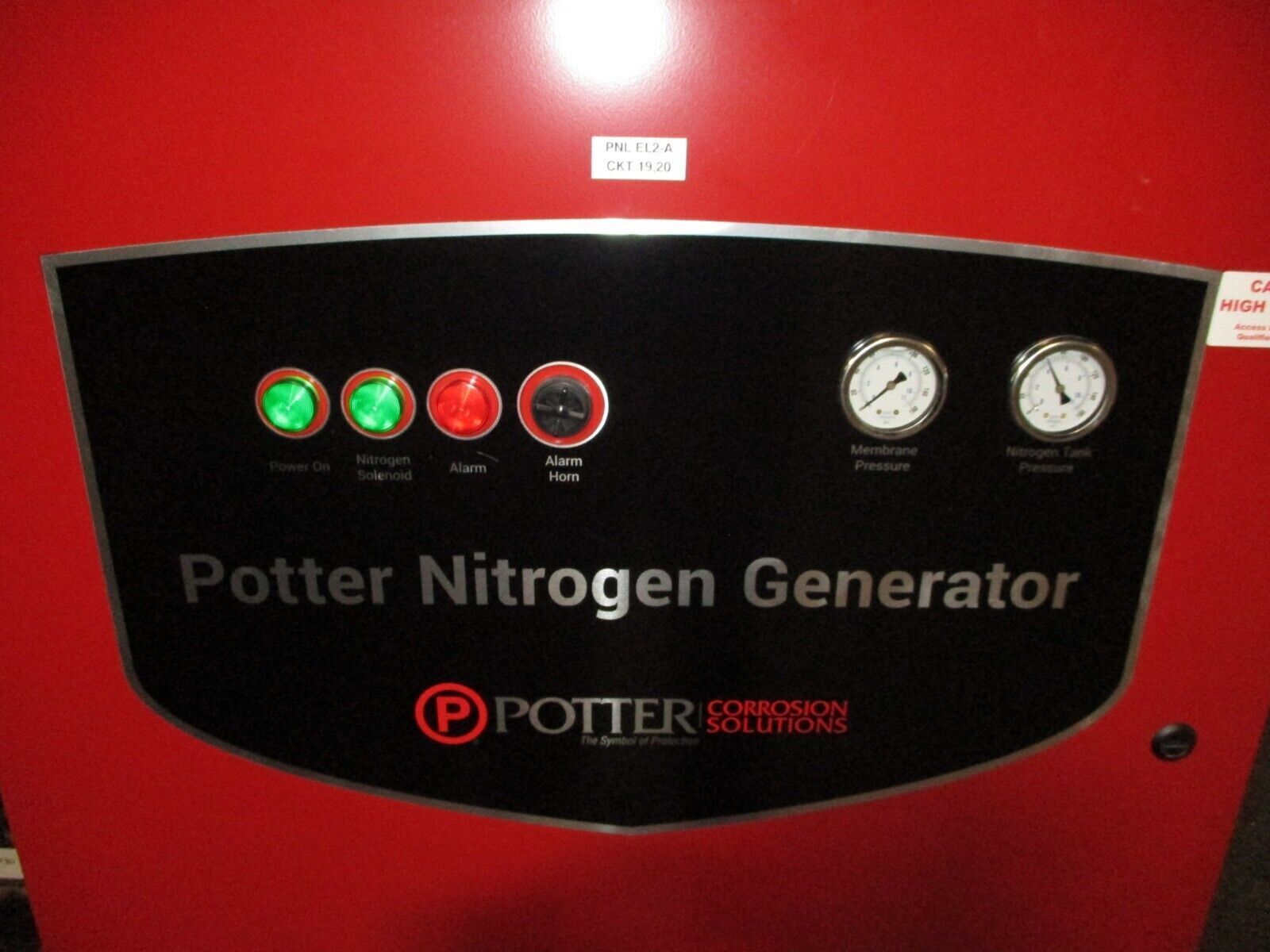 Potter NGP-500D Nitrogen Generator NGP-500D-1A 20 Gal Air Tank 115V 1Ph Used