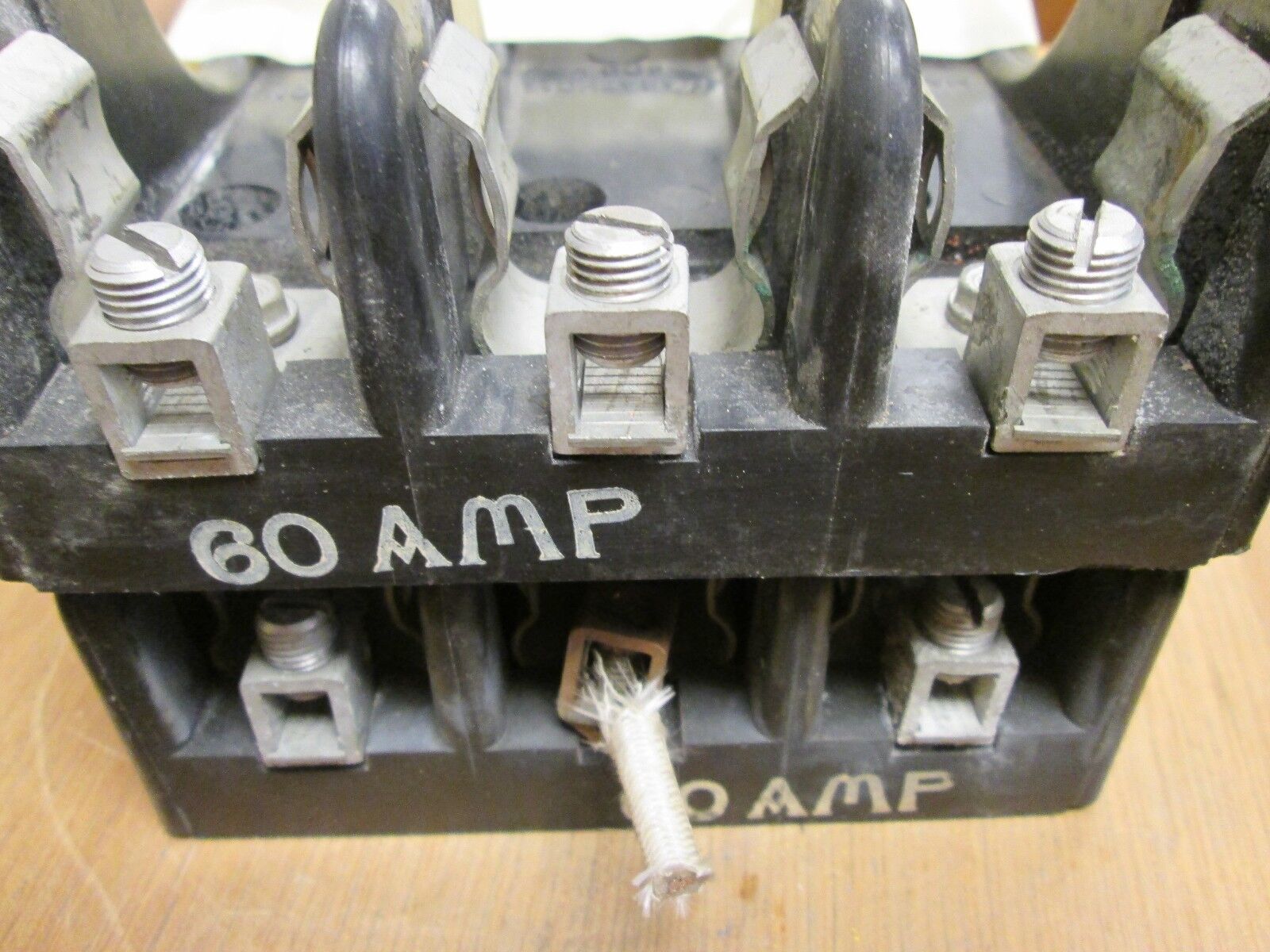 Marathon Fuse Block 60A 600V 3P Lot of 2 Used