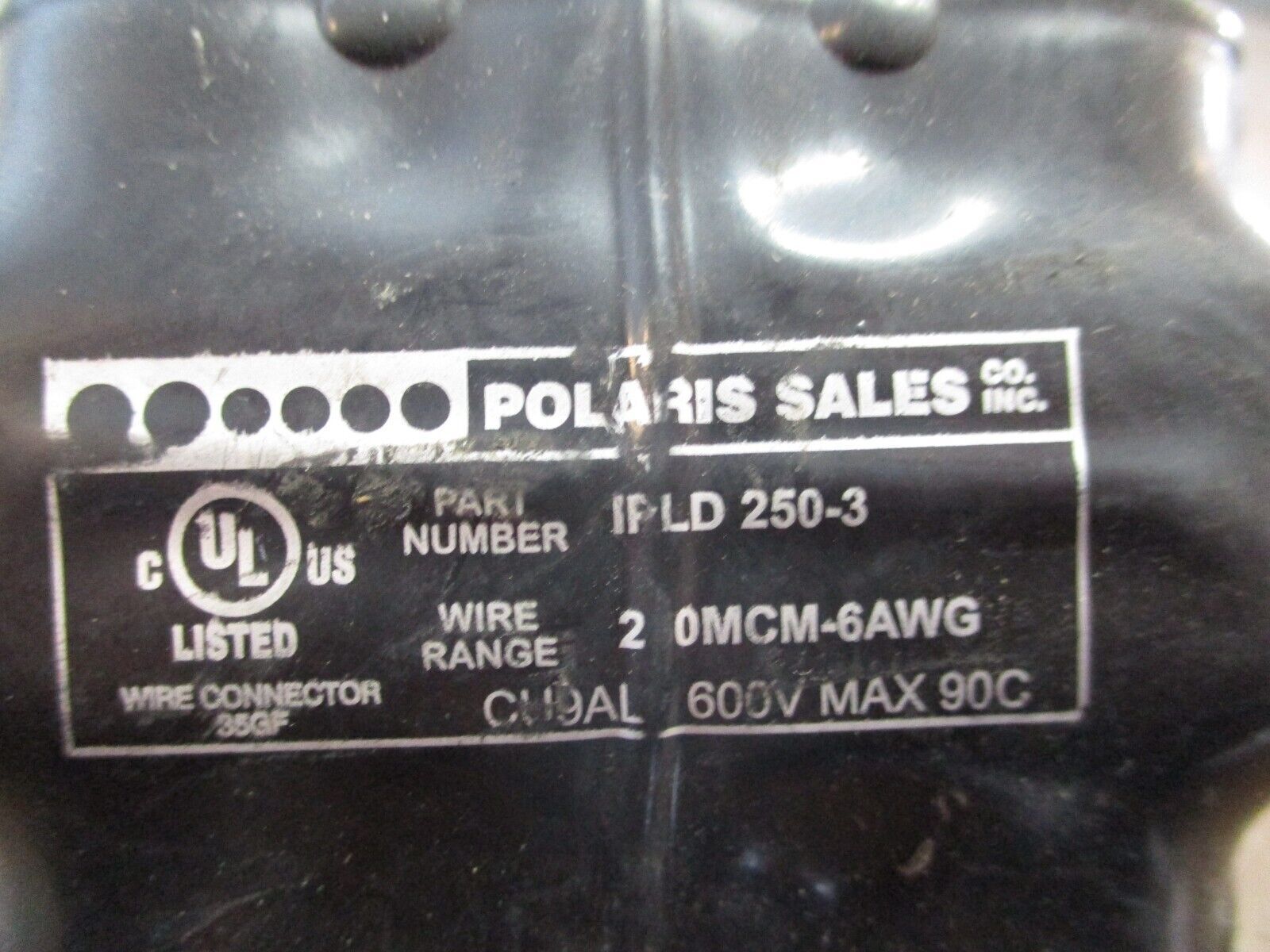 Polaris Pre-Insulated Connector IPLD 250-3 250MCM-6AWG 3P Used