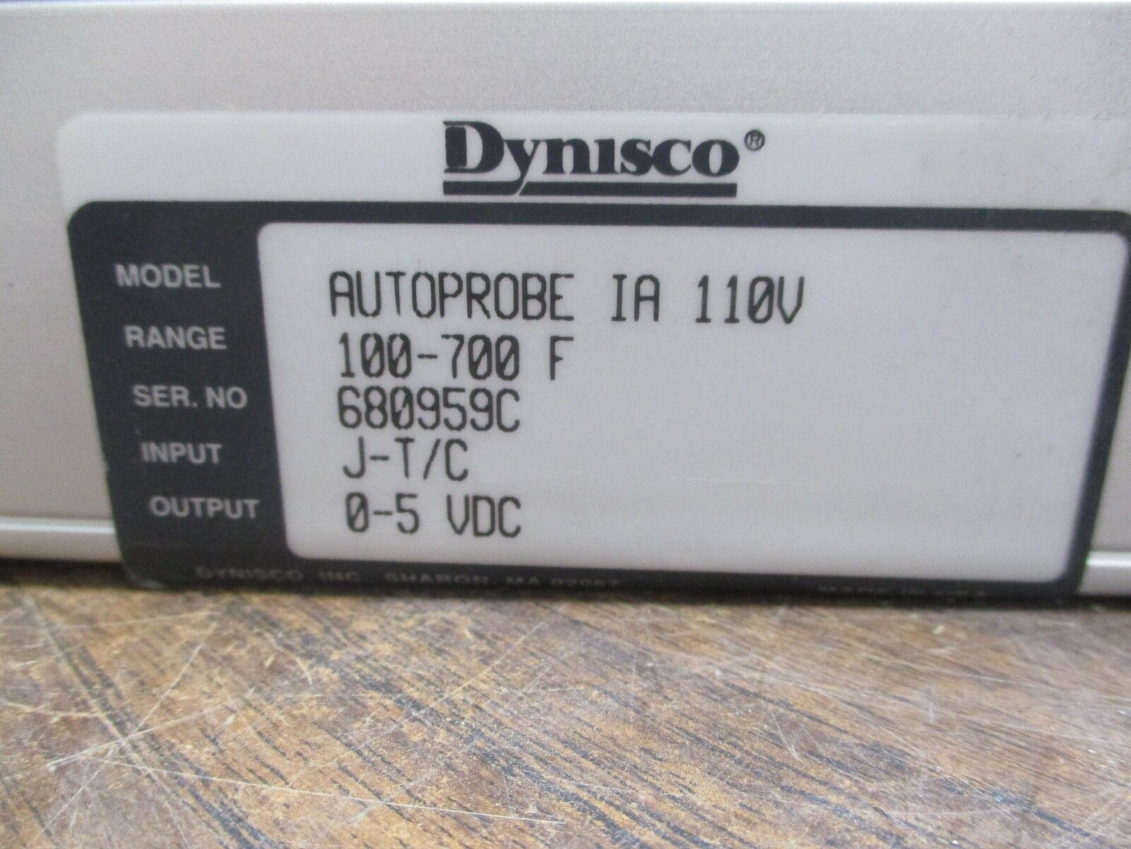 Dynisco Autoprobe I AUTOPROBE-IA-110V Range:100-700F Input:J-T/C Output:0-5VDC