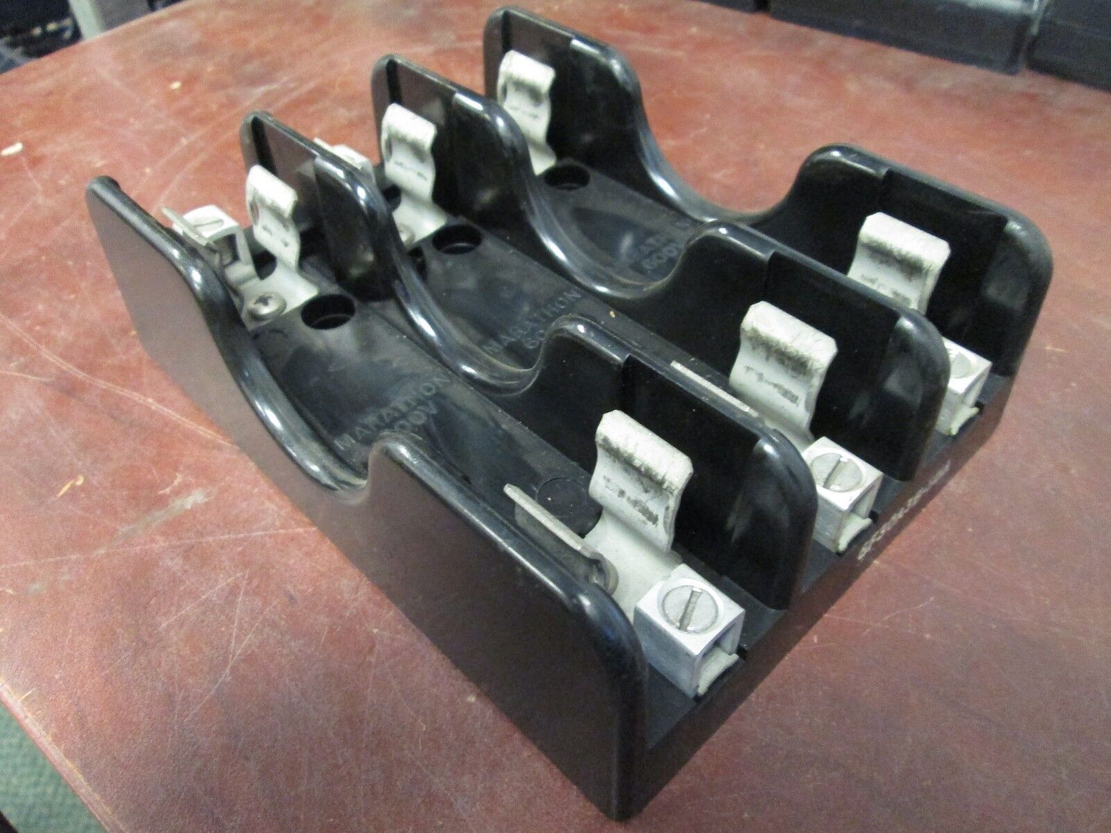 Marathon Fuse Block 6F30A3B 30A 600V 3P *Lot of 2* Used