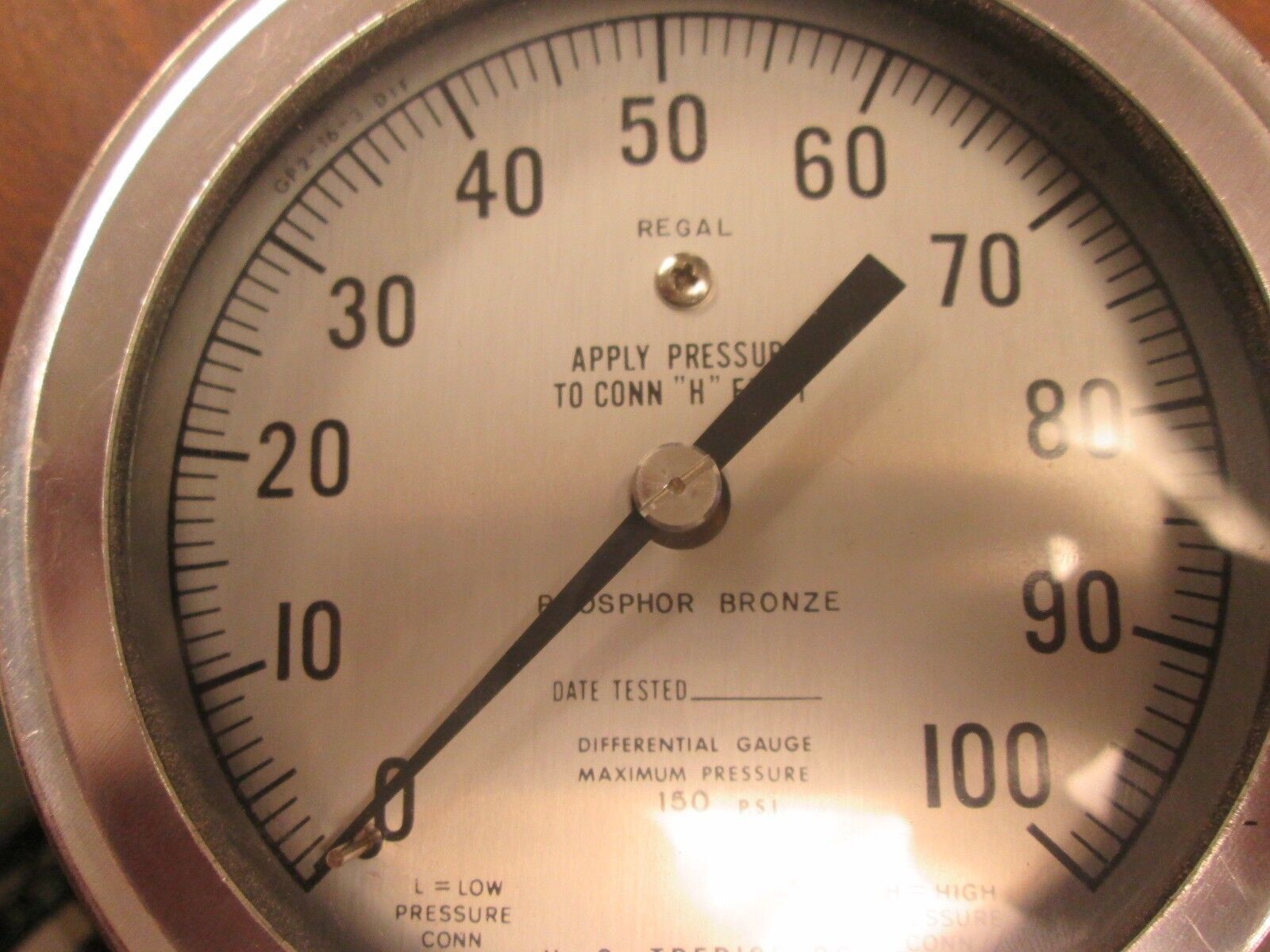 H.O. Trerice Co. Pressure Gauge G15-100 Range: 0-100 Used