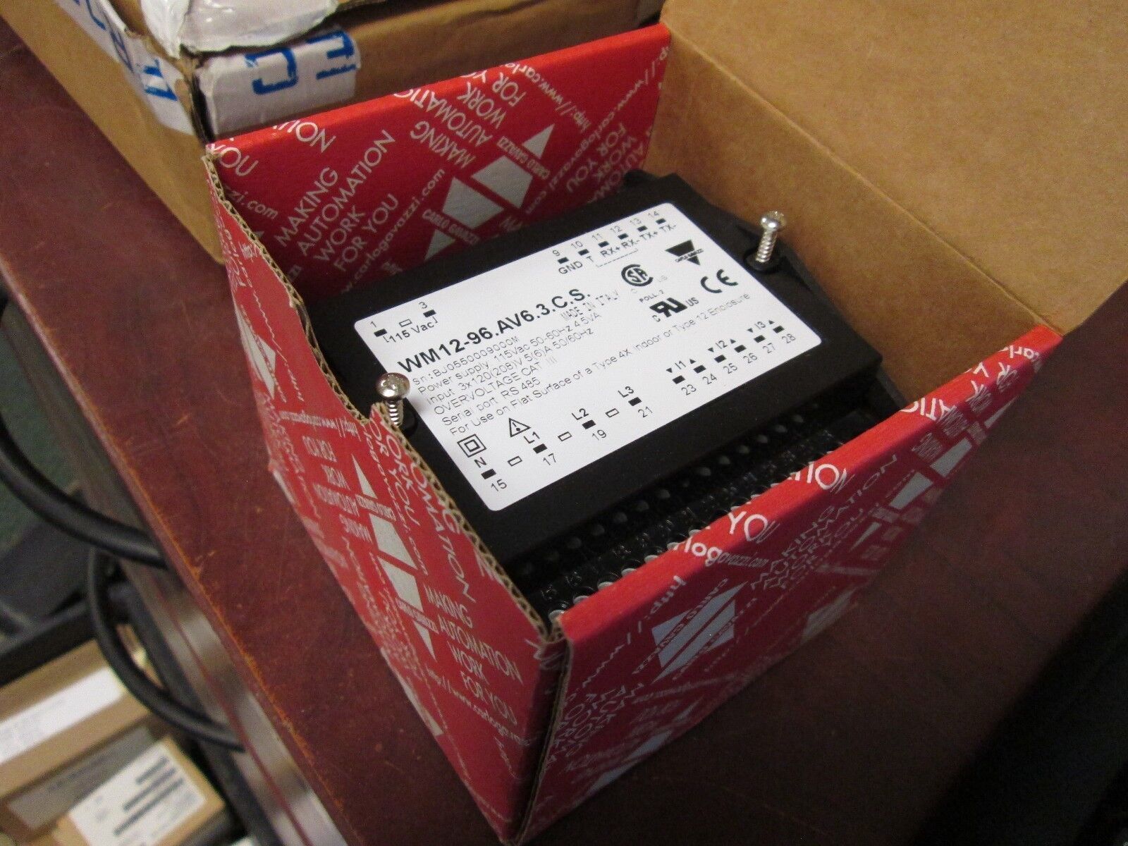 Carlo Gavazzi Multi-Function Meter WM12-96.AV6.3.C.S Input: 120/208V New Surplus