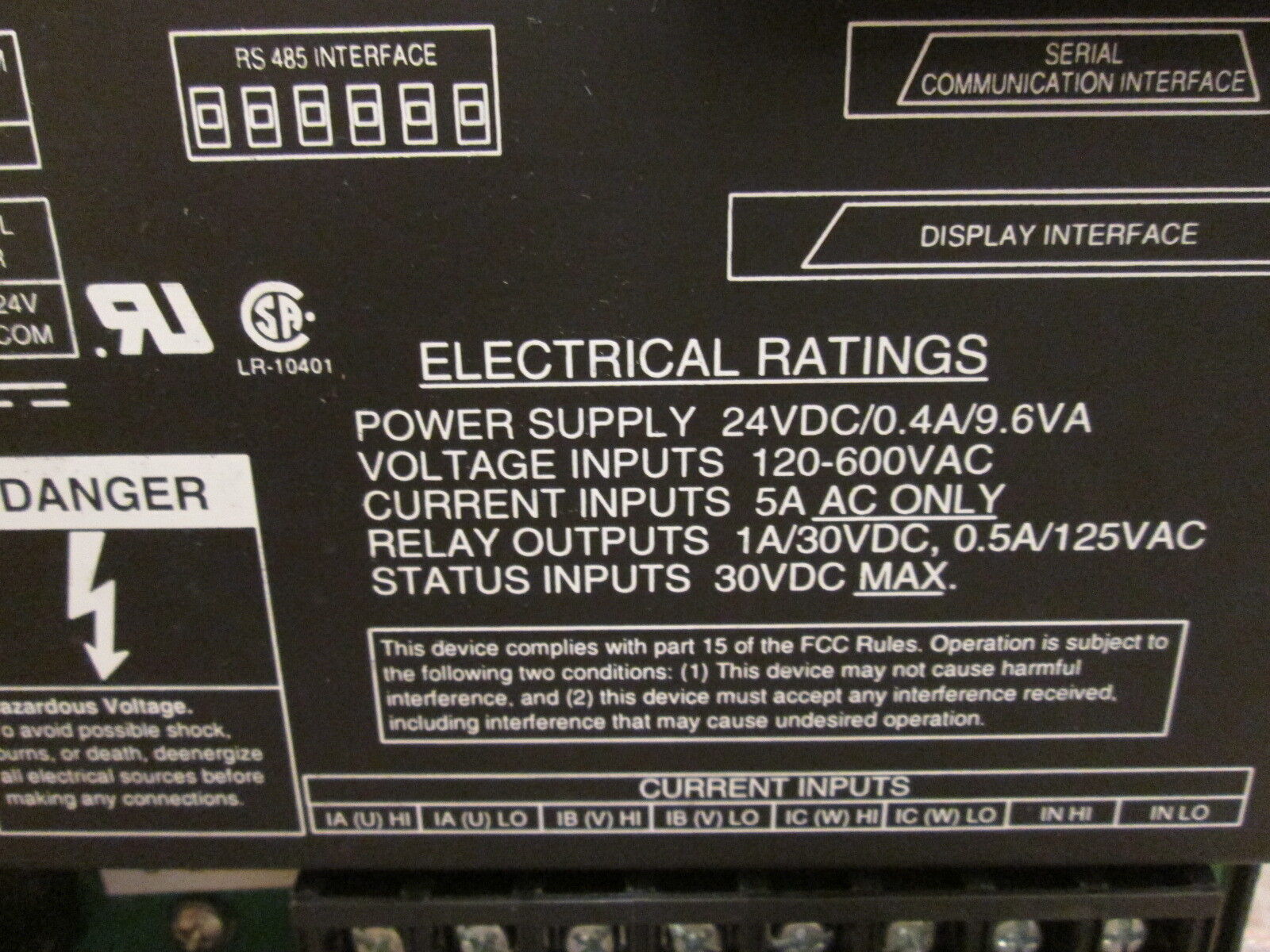 ASCO Power Manager 5200 Supply: 24VDC 0.4A 9.6VA Input: 120-060VAC 5A Used