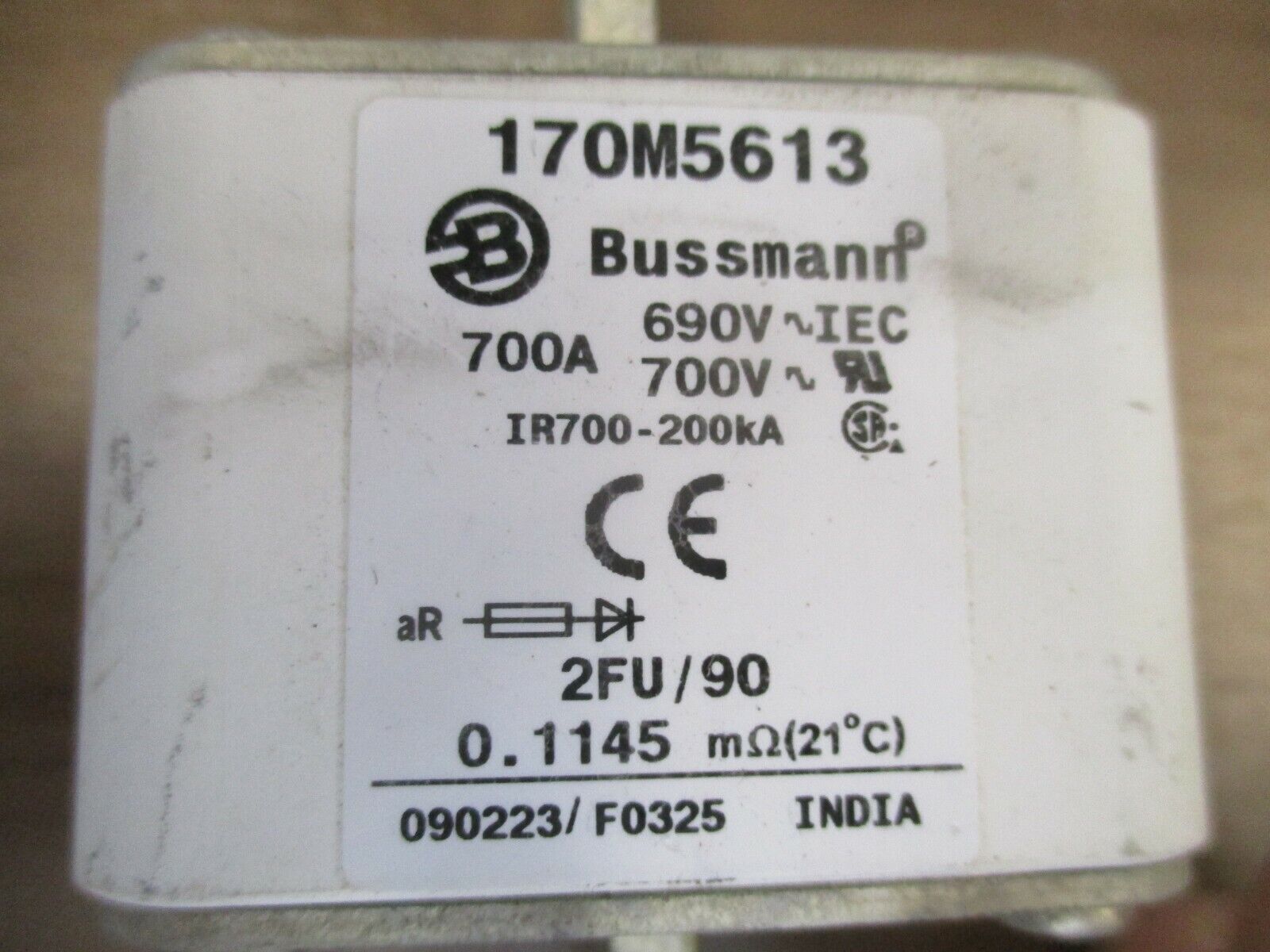 Bussmann Fuse 170M5613 700A 700V Used