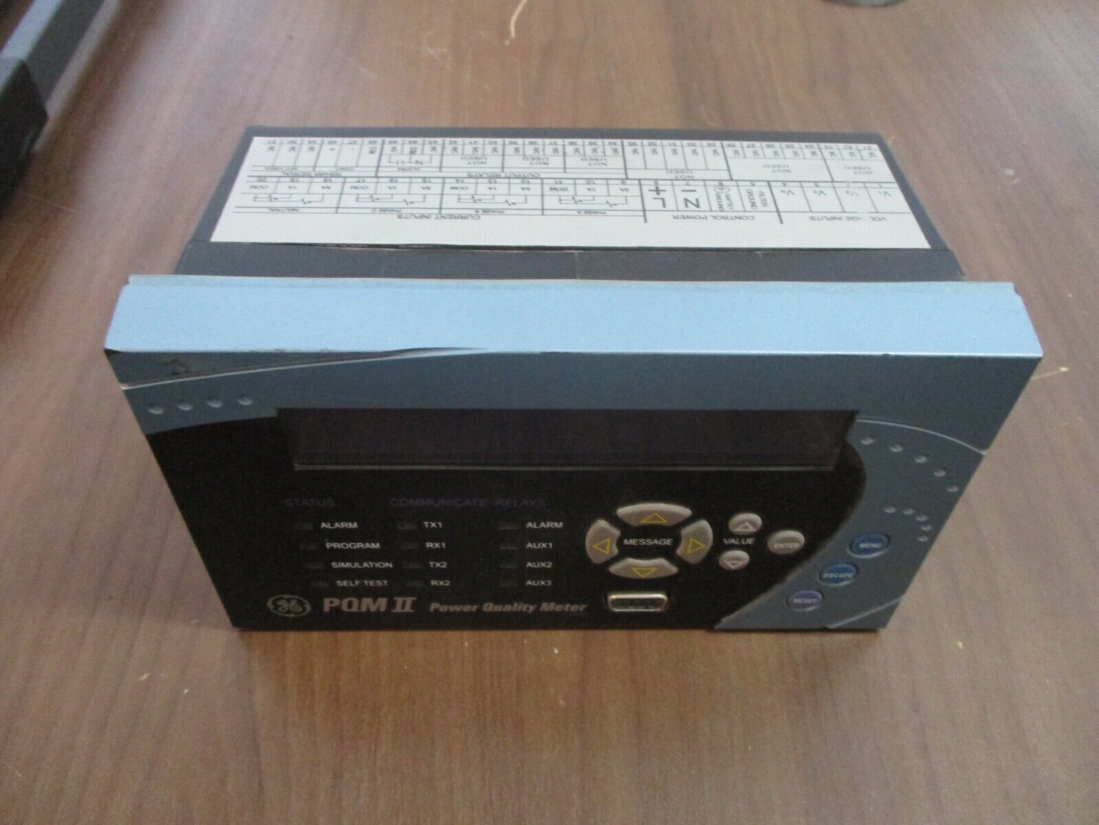 GE Power Quality Meter PQMII F/W: 73D222C4.000 Control: 90-300VDC 70-265VAC Used