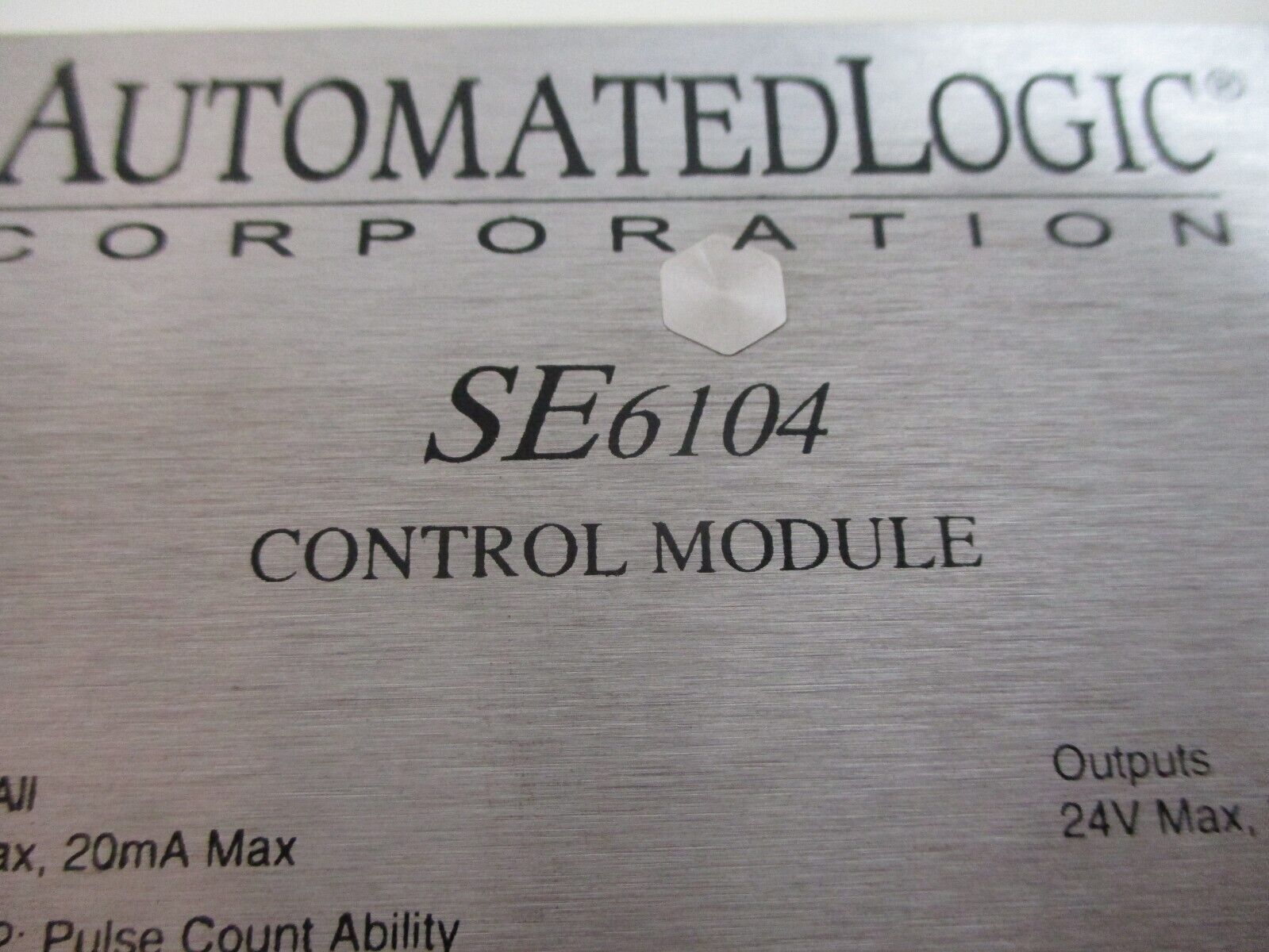 Automated Logic BACnet Control Module SE6104 Input: 10V 20mA Output: 24V 3A Used