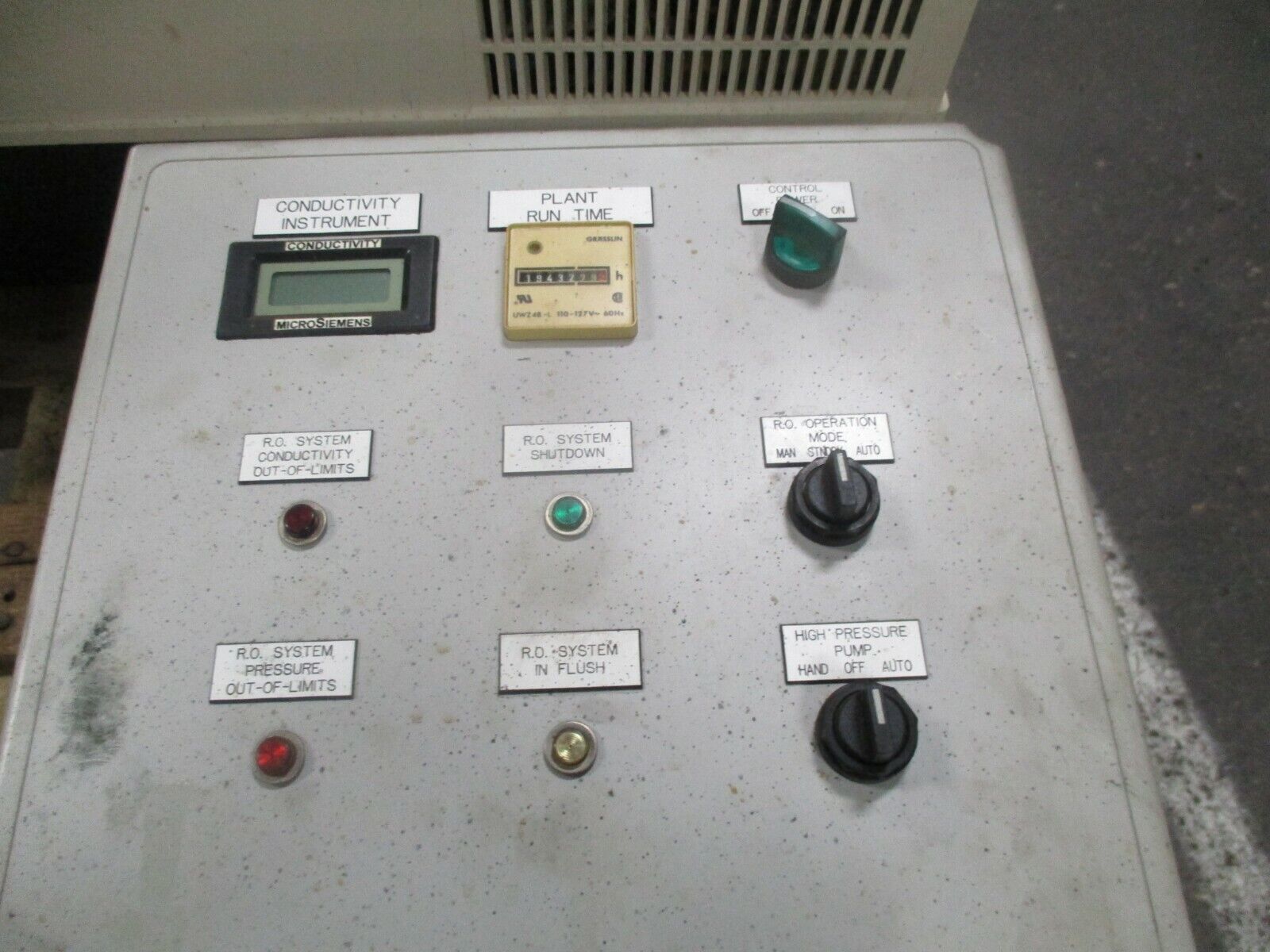 Water Services Corp Reverse Osmosis Controller TFBG12600 Used