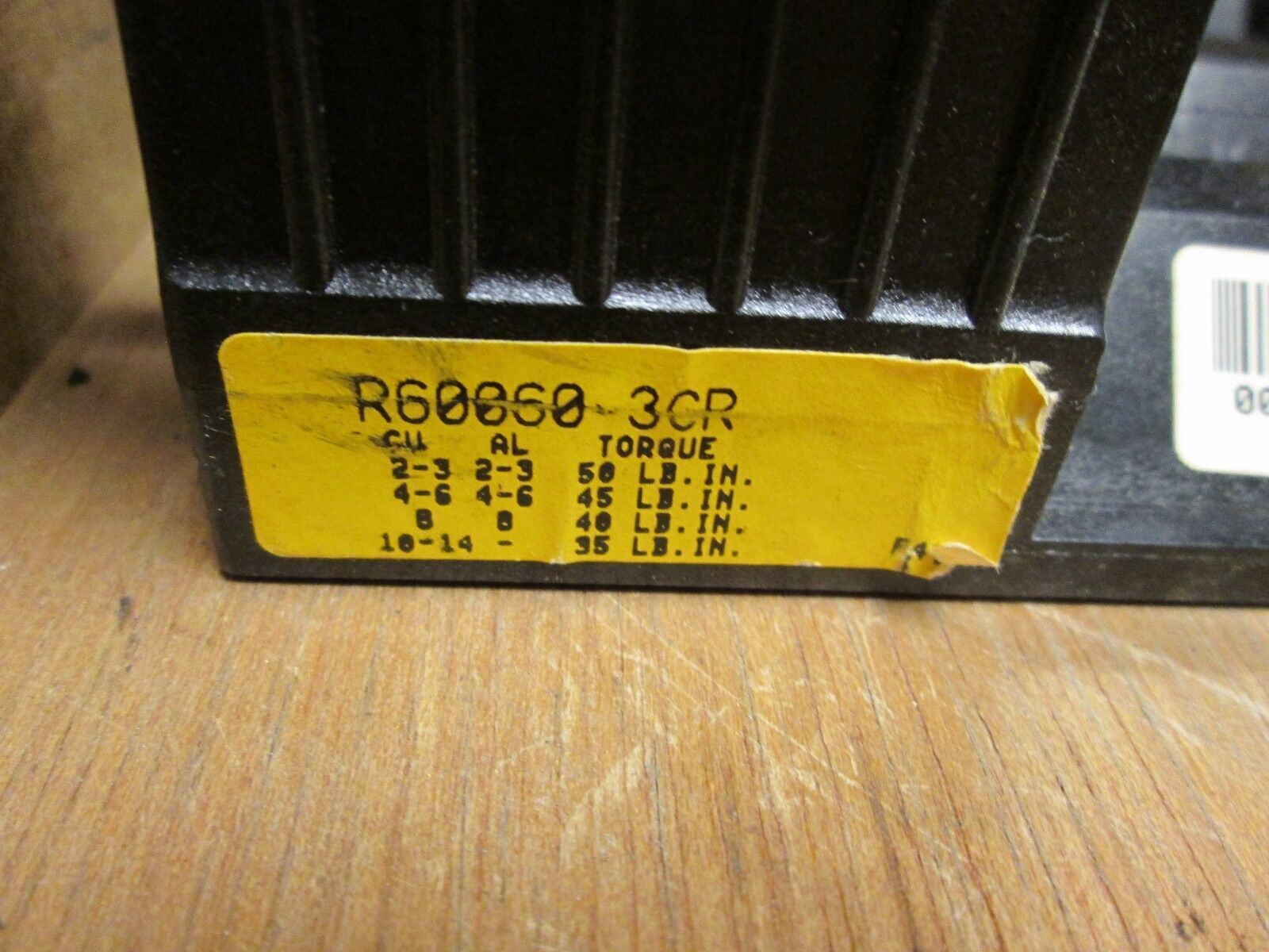 Bussmann Fuse Block R60060-3CR 60A 600V 3P Lot of 2 Used