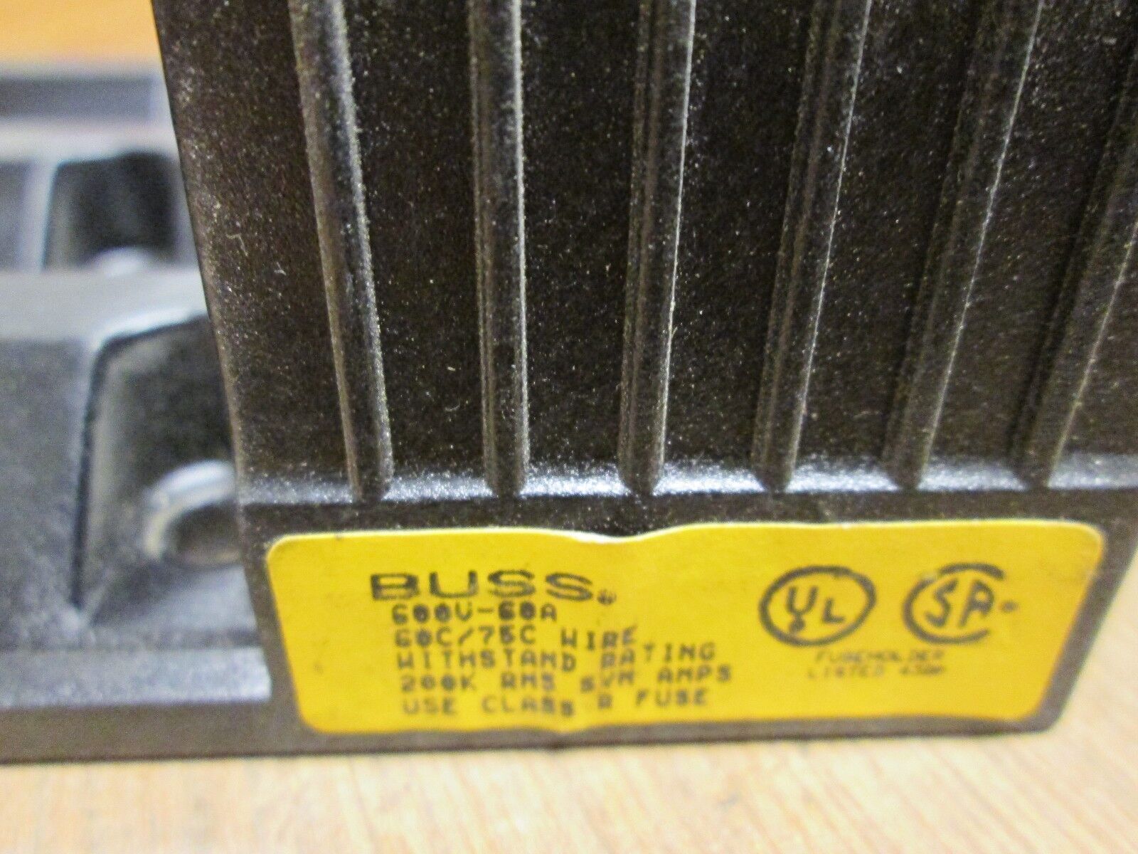 Bussmann Fuse Block R60060-3CR 60A 600V 3P Lot of 2 Used