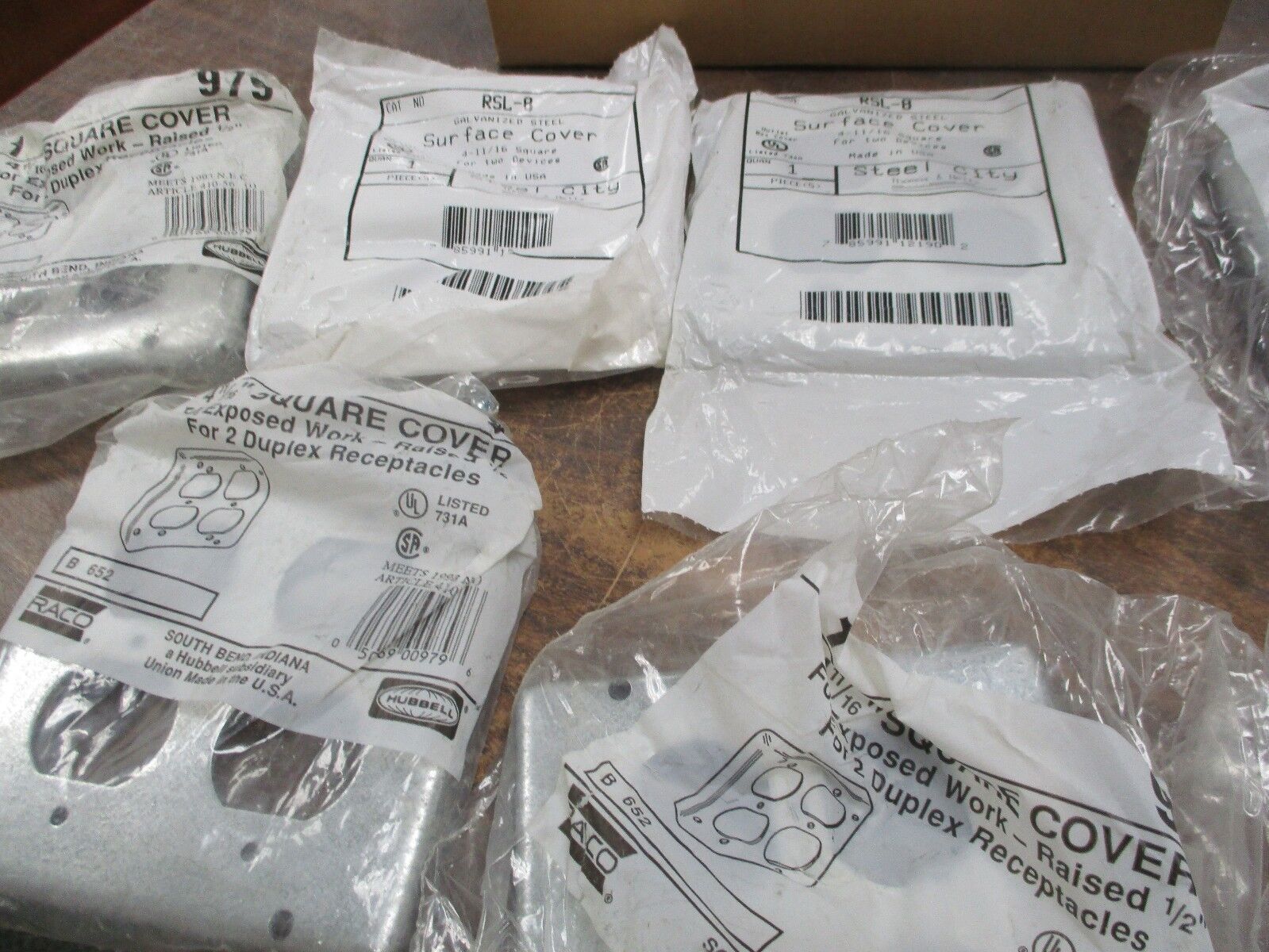 Misc Brands, Duplex Cover, Size 4-11/16", Raised 1/2", Lot of 7, New Surplus