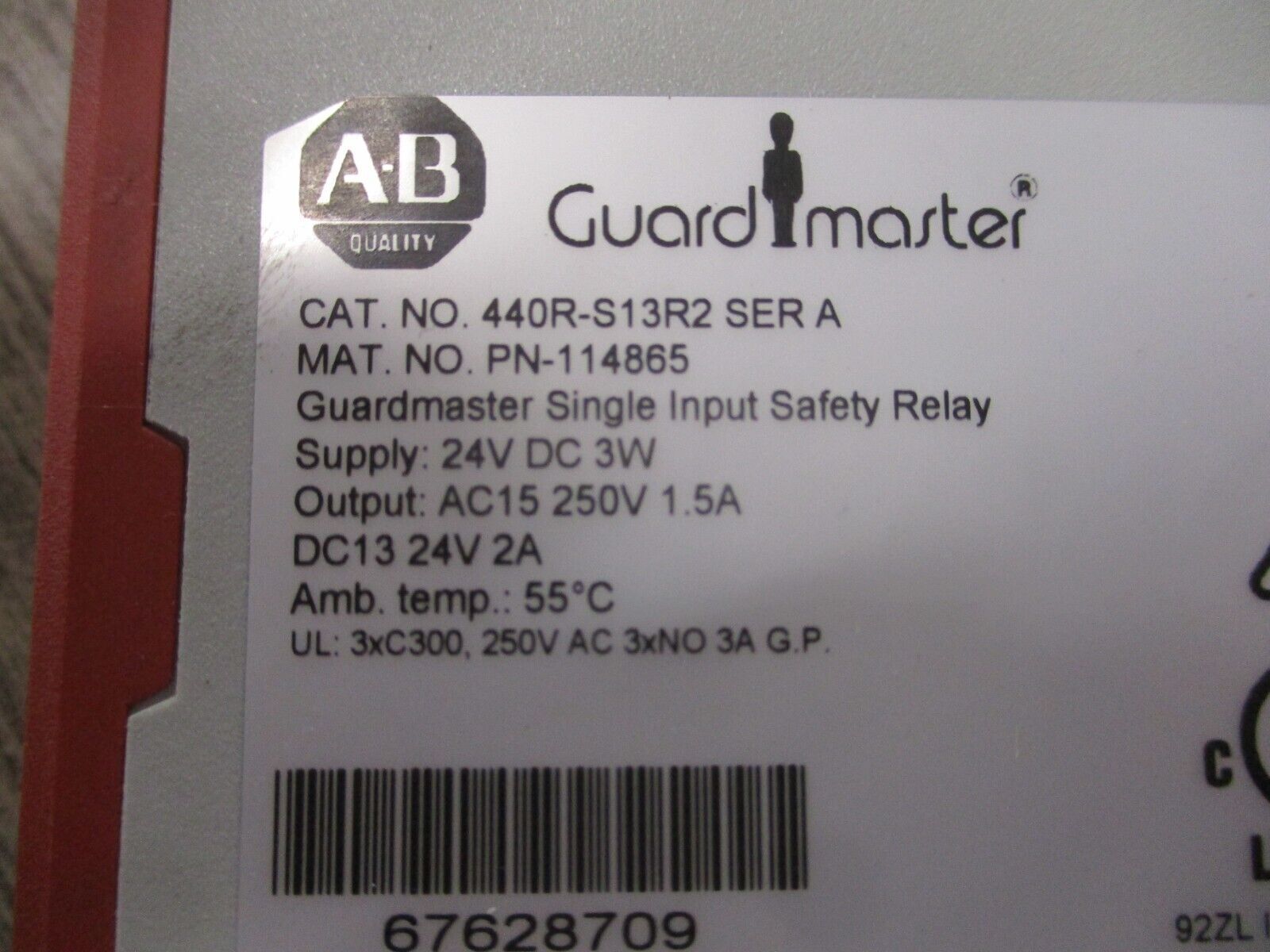 Allen-Bradley GuardMaster Safety Relay 440R-S13R2 Single Input New Surplus