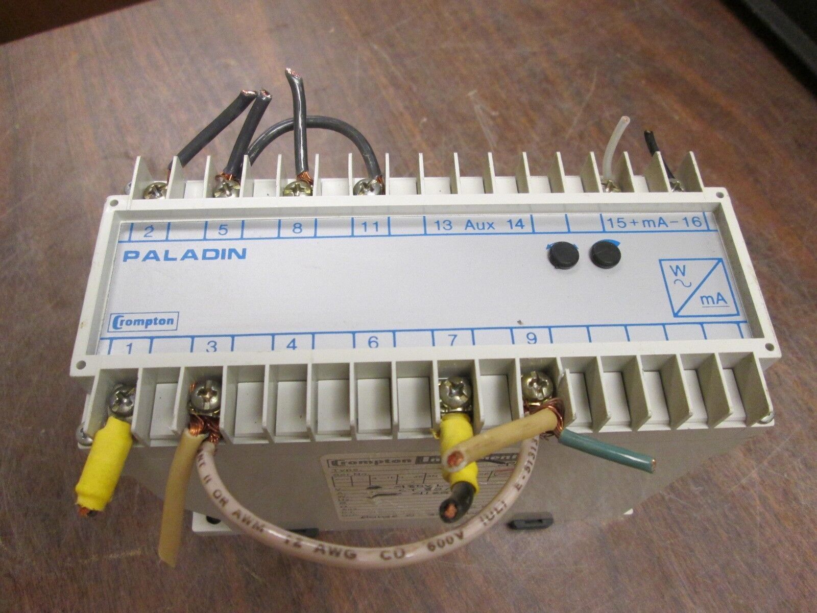 Crompton Transducer 256-TWMU-P34 480V L-L CT 80/1 4125W 60Hz Used