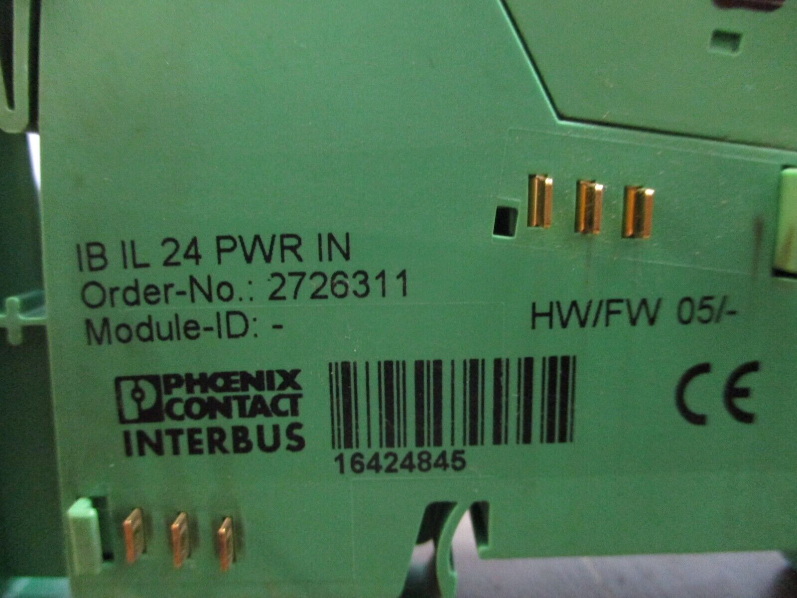 Phoenix Contact Interbus Inline Power Terminal Block 2726311 IBIL24PWRIN HW: 05