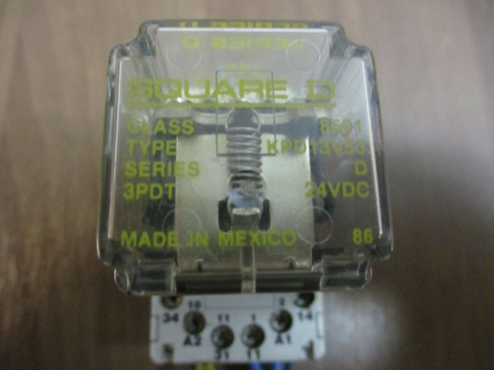 Square D Relay w/Base 8501 KDP13V53 Ser. D 3PDT *Lot of 3* Used