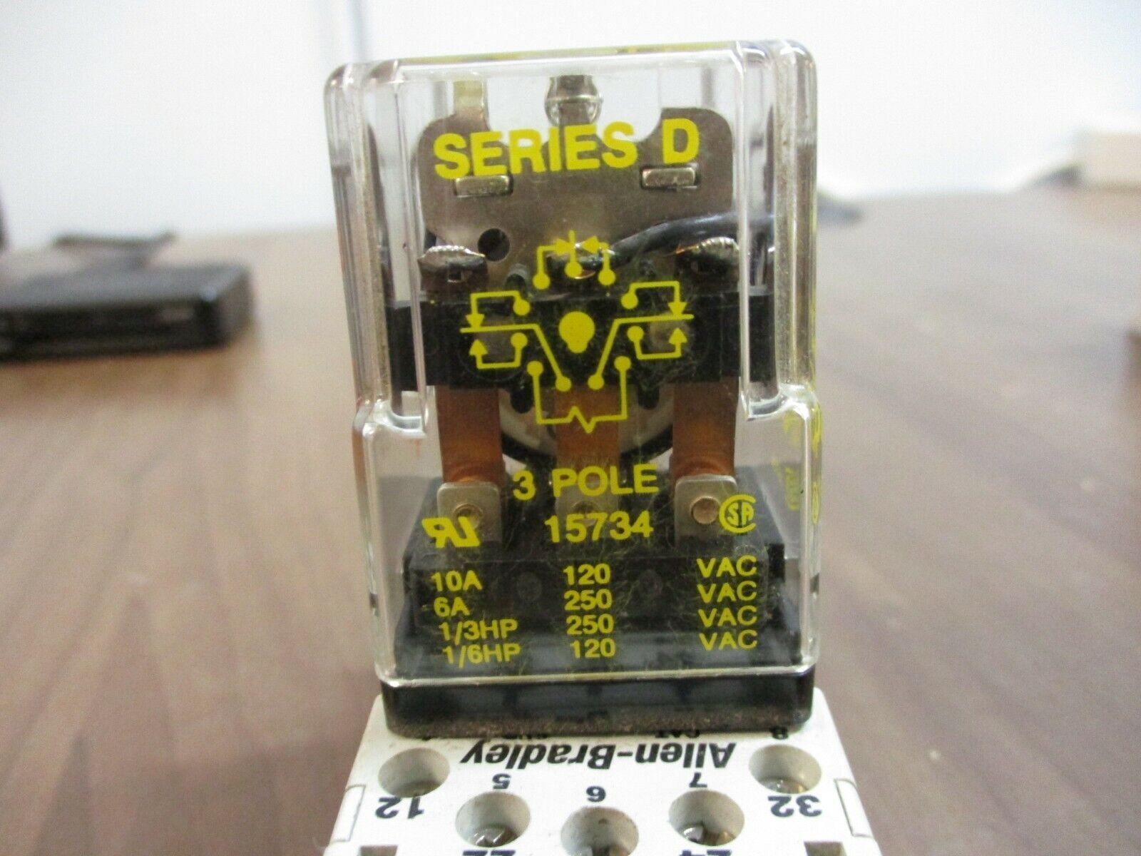 Square D Relay w/Base 8501 KDP13V53 Ser. D 3PDT *Lot of 3* Used