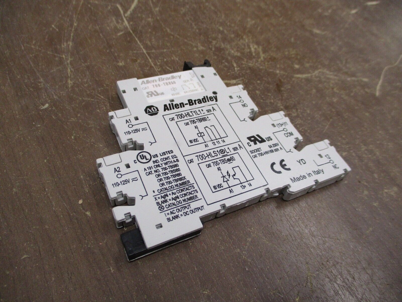 Allen-Bradley GP Terminal Block Relay 700-HLT1L1* Ser. A 60 VDC Coil Used