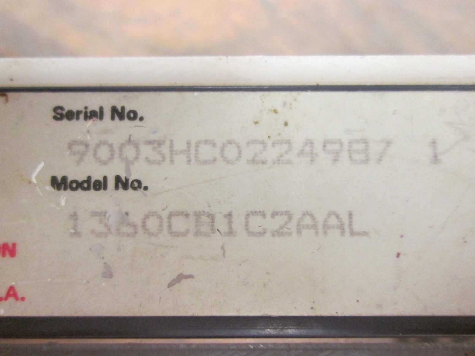 Brooks Sho-Rate Flowmeter 1360CB1C2AAL 200 PSIG *Missing Cover Screws* Used