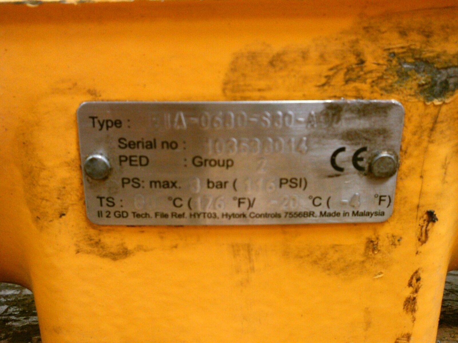 Hytork 680 Actuator w/ Accutrak Dual Display Monitor EIA-0680-S80-A 116PSI Max