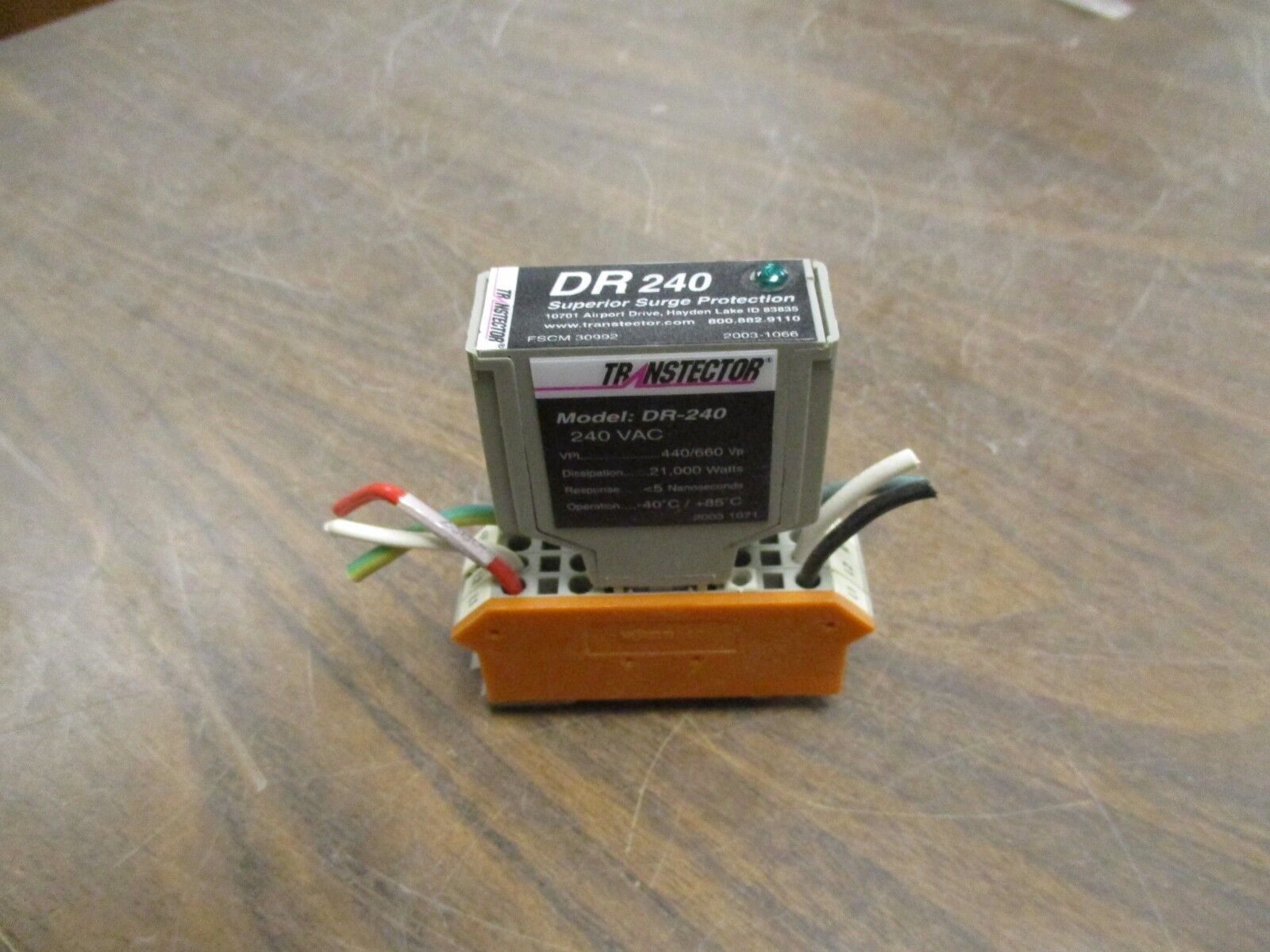 Transtector Surge Protector DR-240 240VAC 21000W Dissipation Used