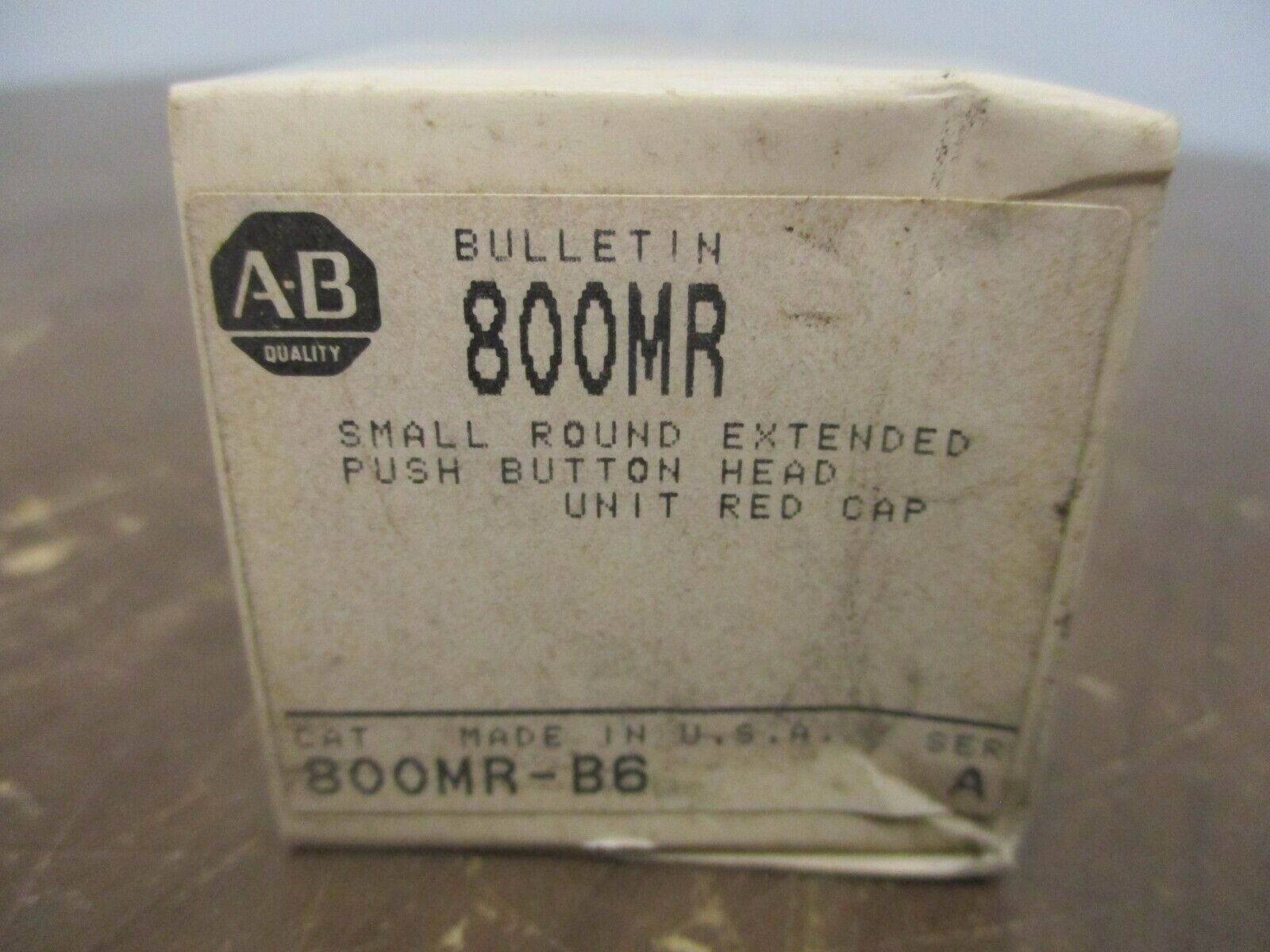 Allen-Bradley Extended Push Button 800MR-B6 Ser. A Red Cap New Surplus