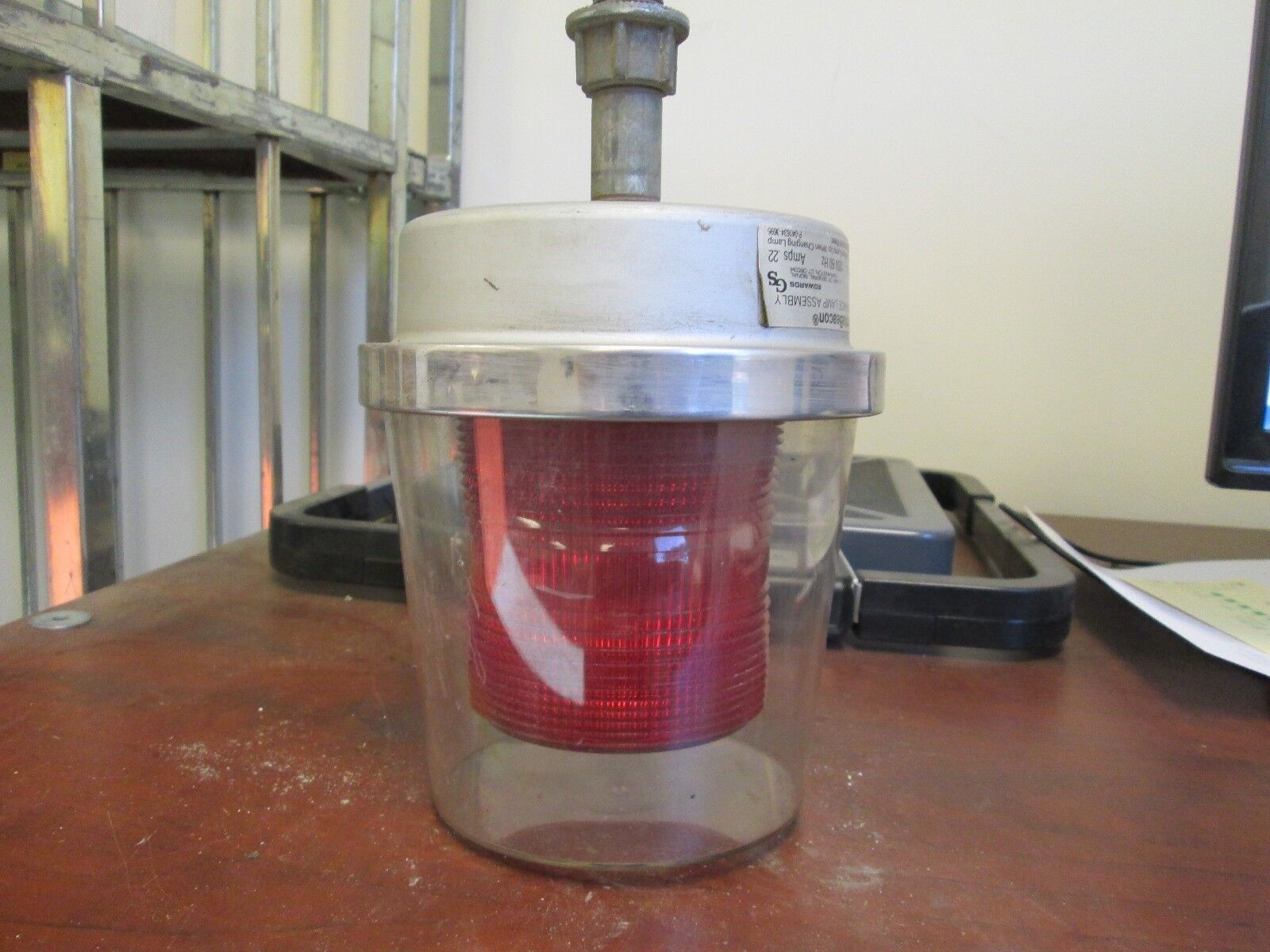 Edwards Adaptabeacon Lamp 49R-N5 .22A 120 60Hz Red Used