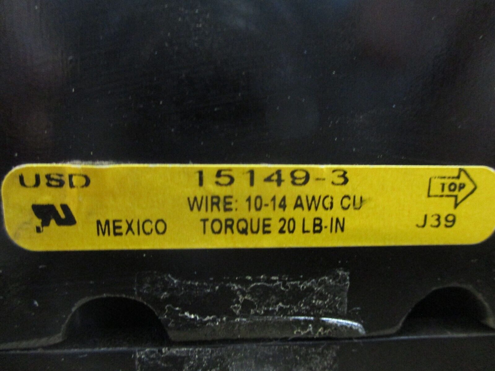 USD Pullout Switch 15149-3 Class J Fuse 600V 30A w/ (3) 1A Fuses Used