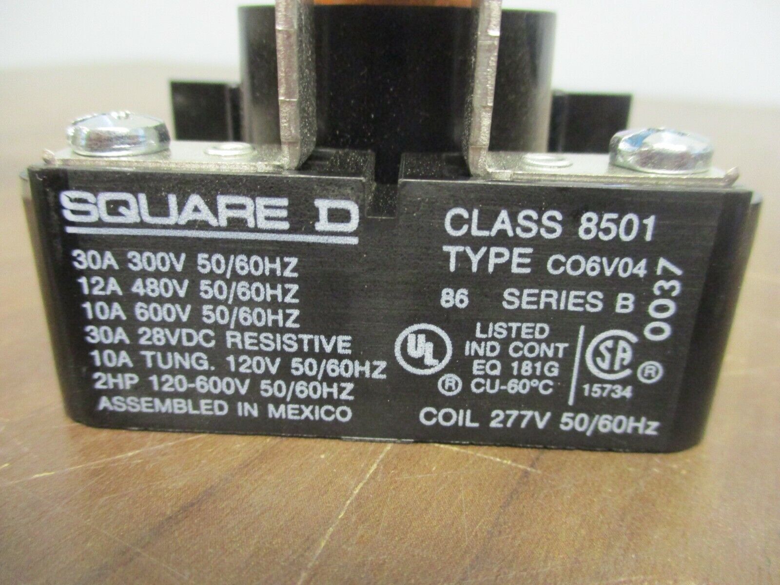 Square D Power Relay 8501 CO6V04 277V Coil New Surplus