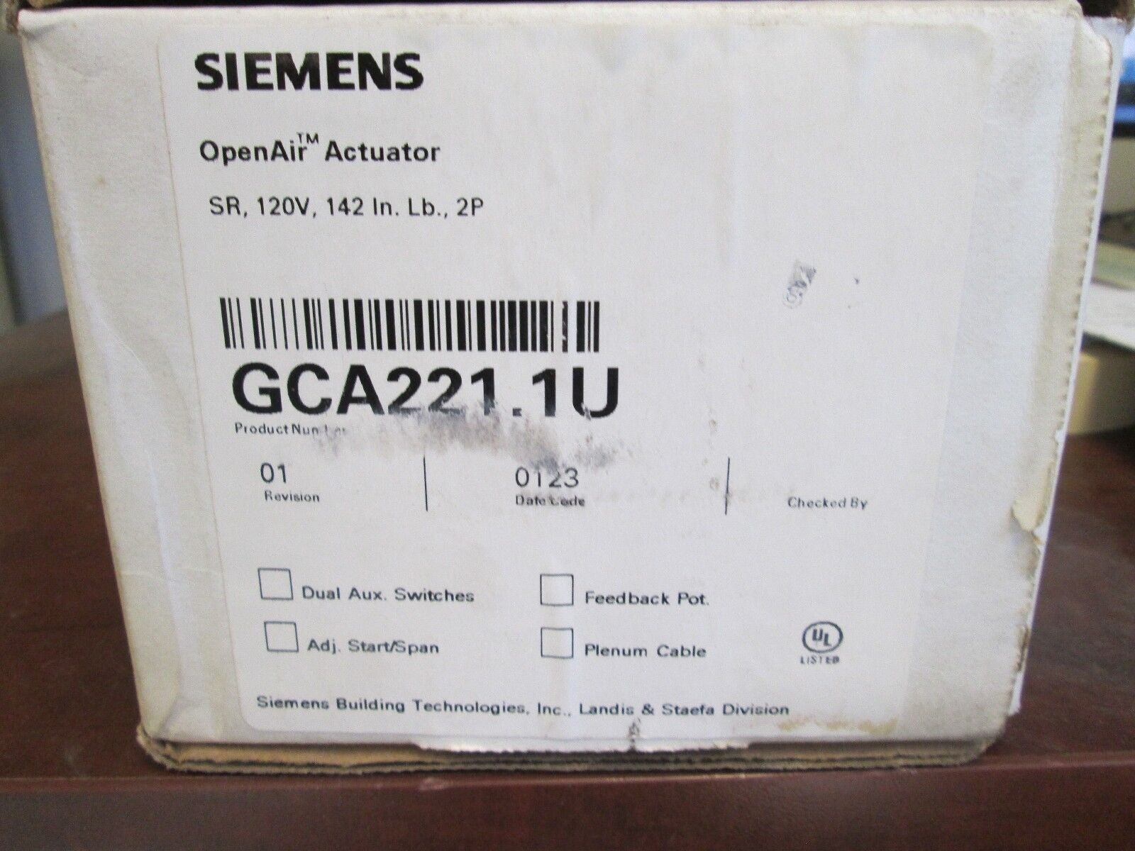 Siemens OpenAir Actuator GCA221.1U 120V 142in/lb 2P New Surplus