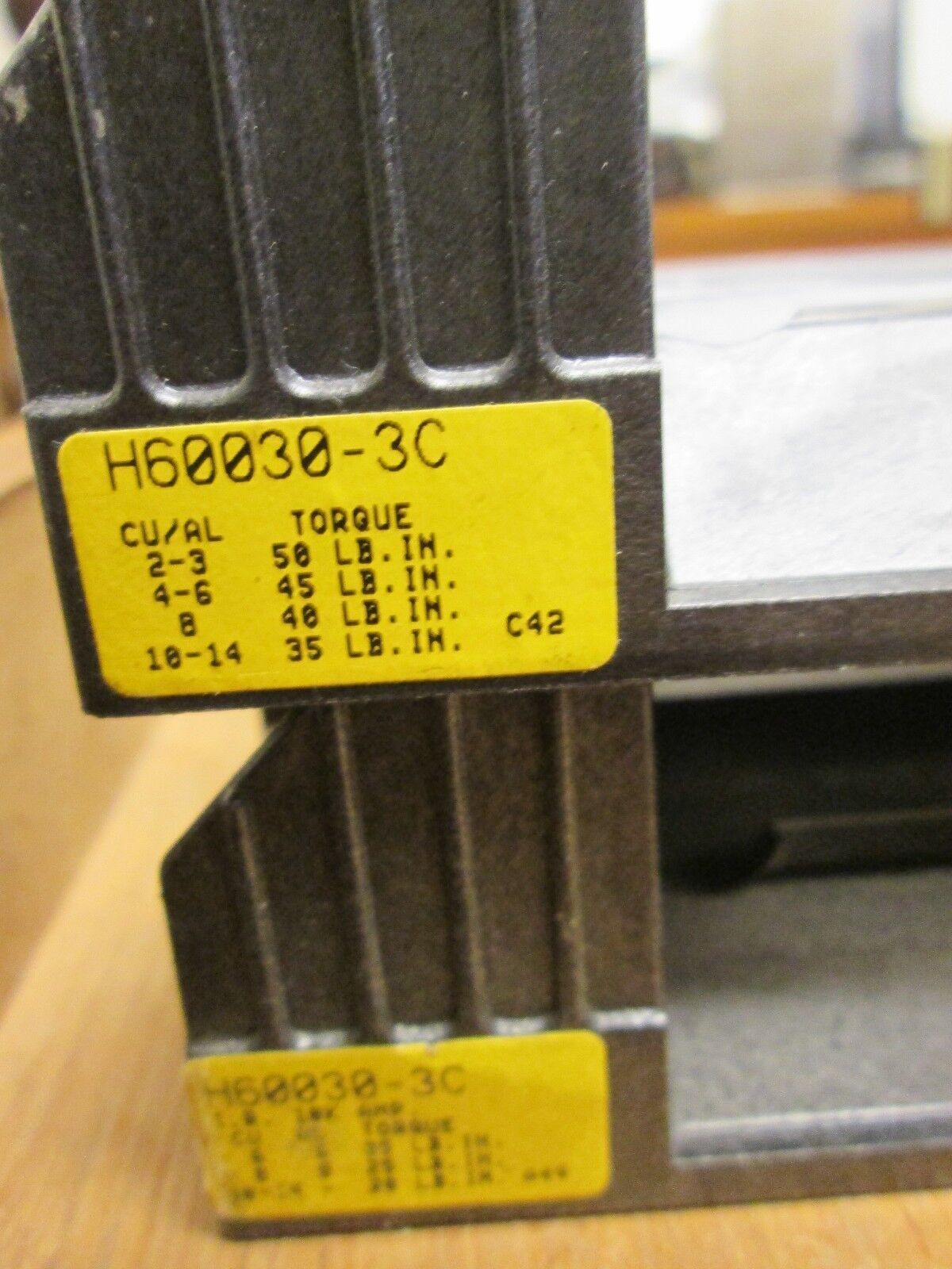 Bussmann Fuse Block H60030-3C Lot of 2 30A 600V 3P * Lot of 2* Used