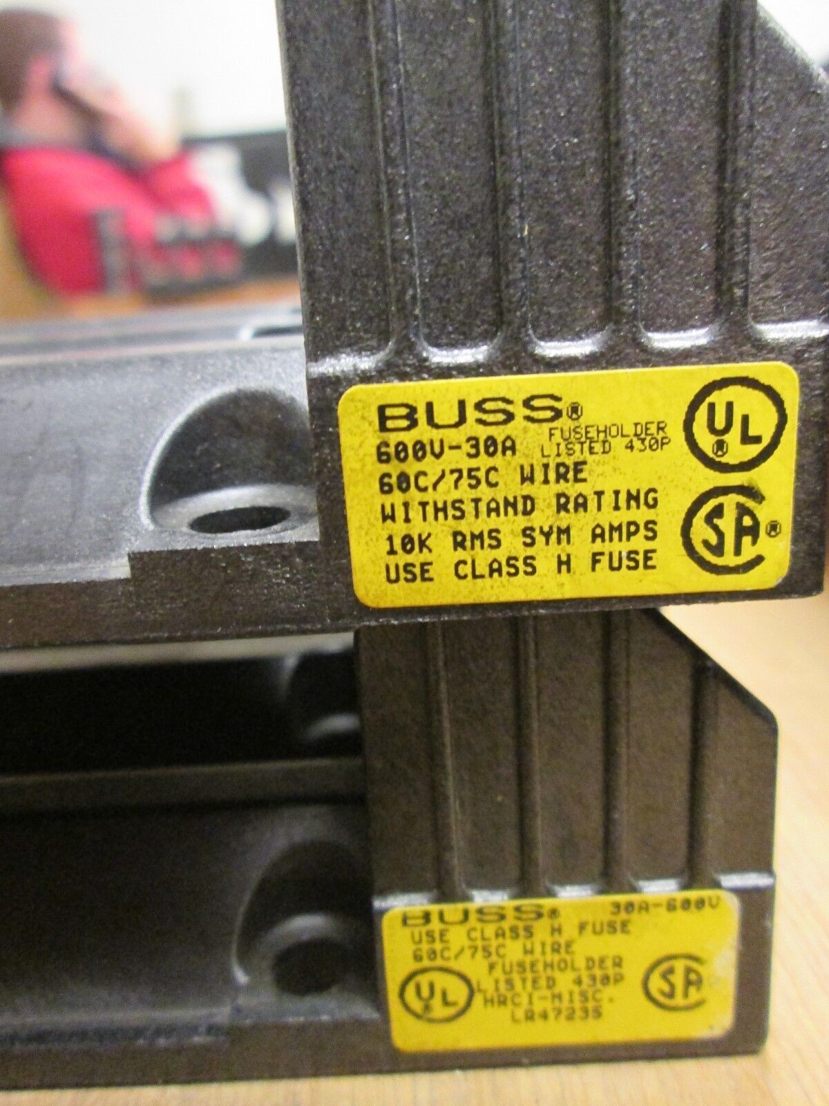 Bussmann Fuse Block H60030-3C Lot of 2 30A 600V 3P * Lot of 2* Used