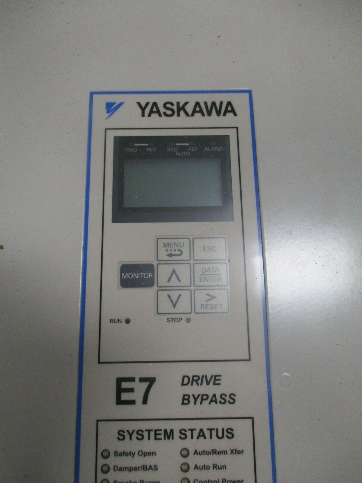 Yaskawa E7 AC Drive w/ Bypass E7BVB052YN3 50HP 3Ph Used