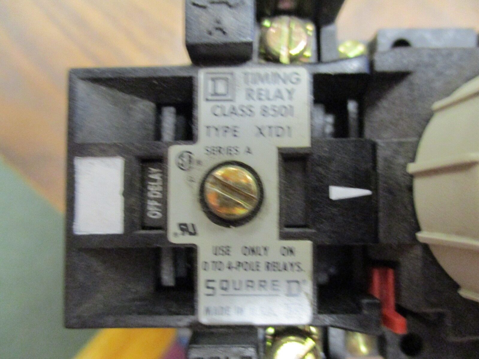 Square D Control Relay w/ Timing Relay XO 40 MB 20A Range: 0.2-60sec Used